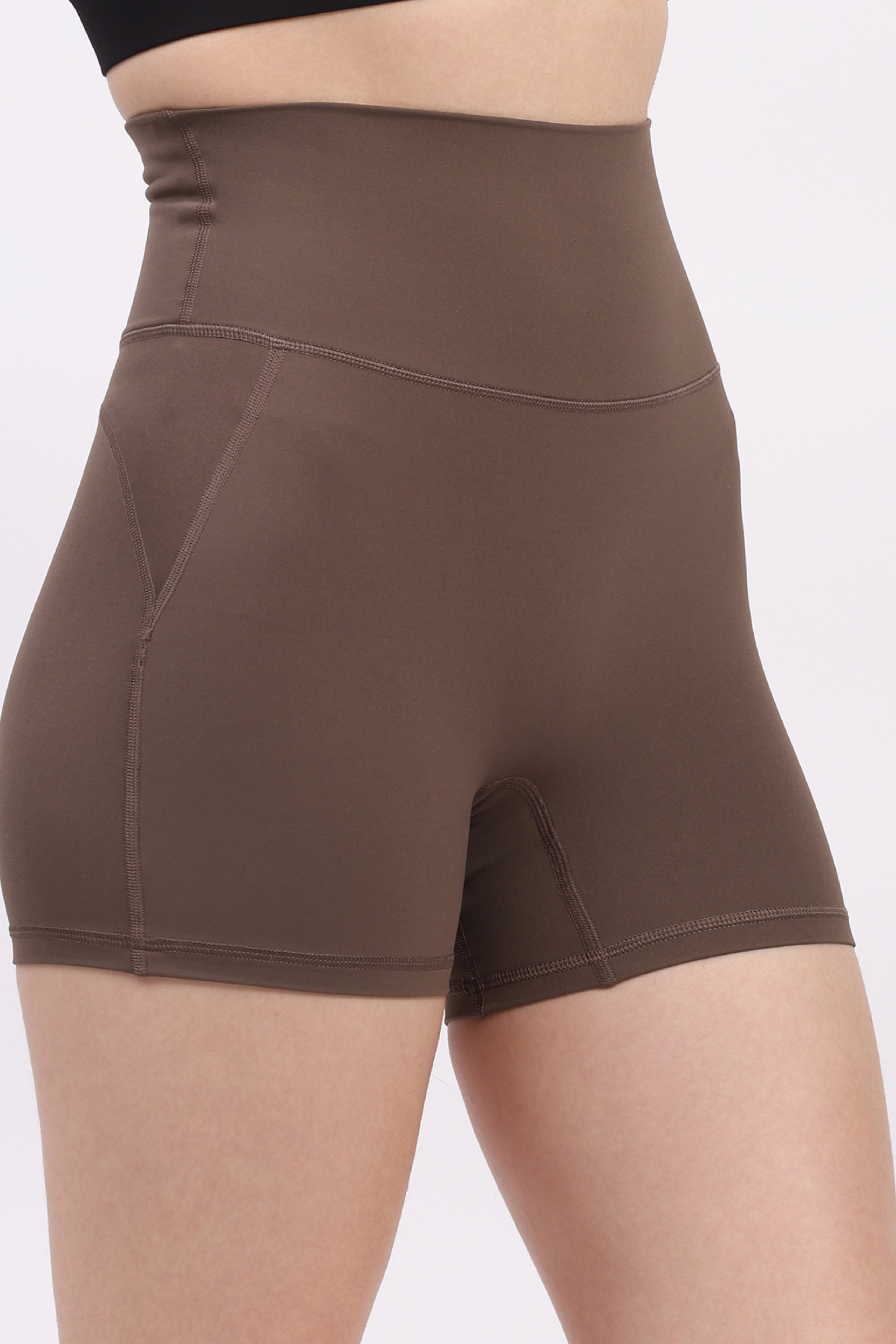 Brown Ultra Stretchable Seamless Shorts