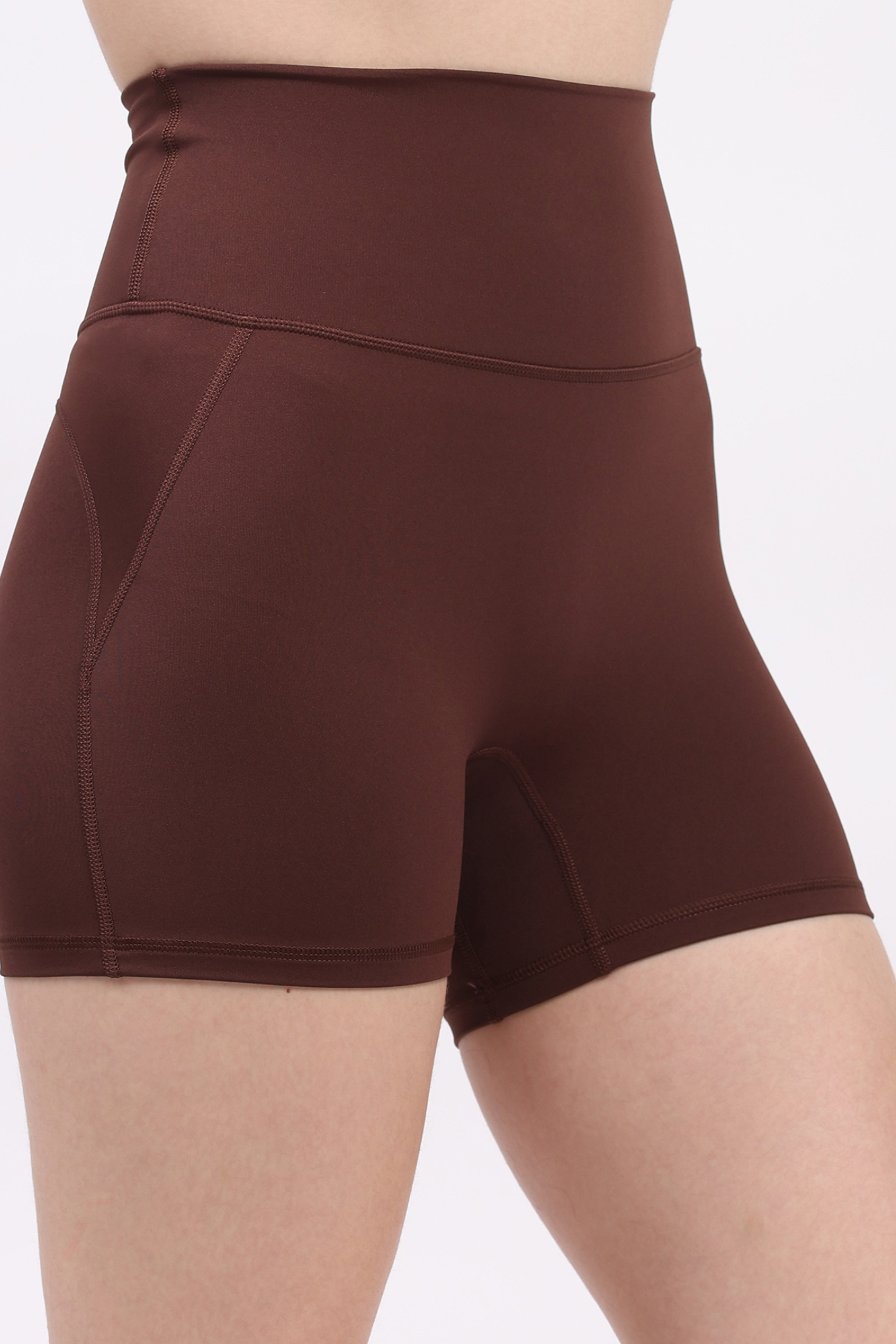 Coffee Ultra Stretchable Seamless Shorts