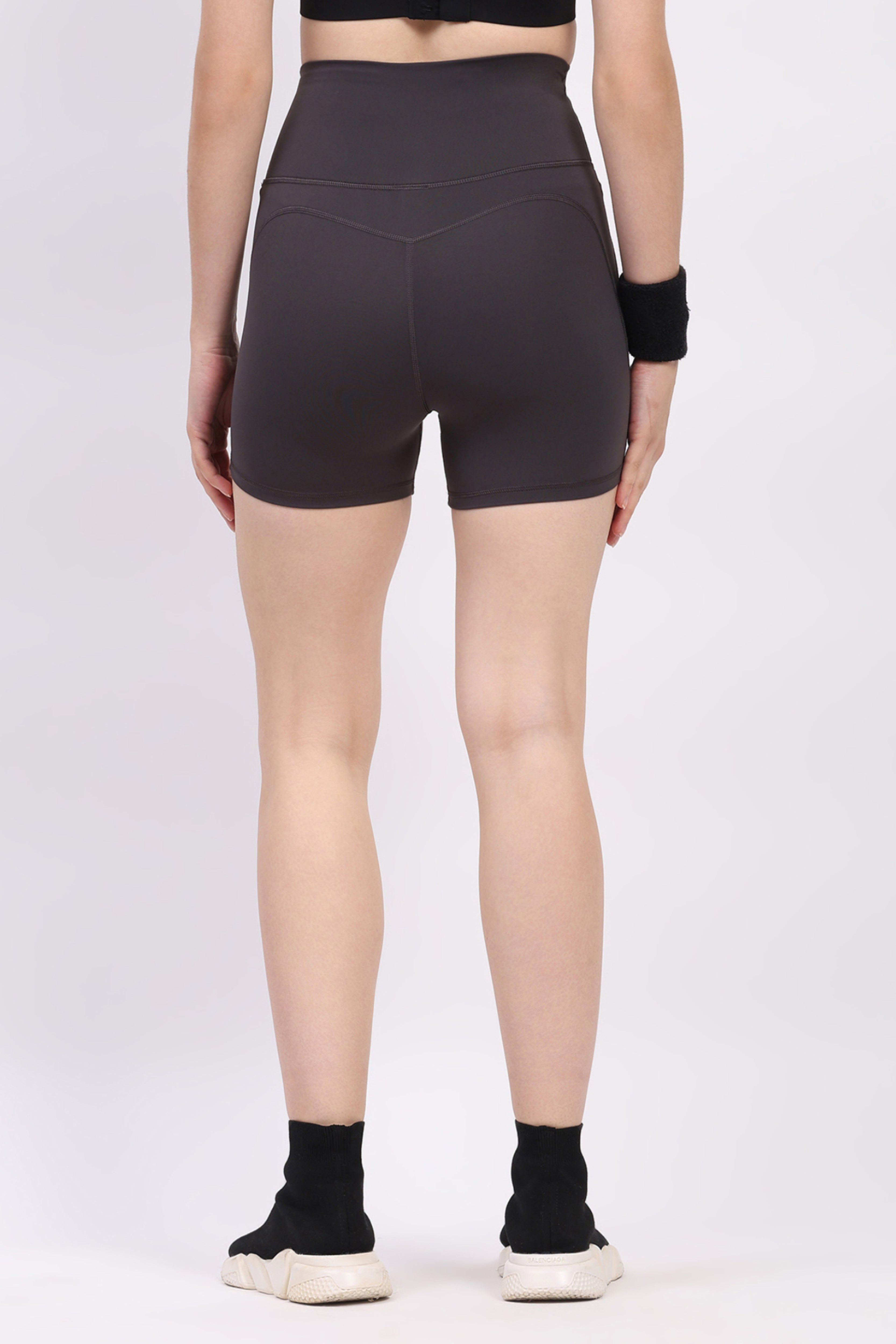 Dark Grey Ultra Stretchable Seamless Shorts