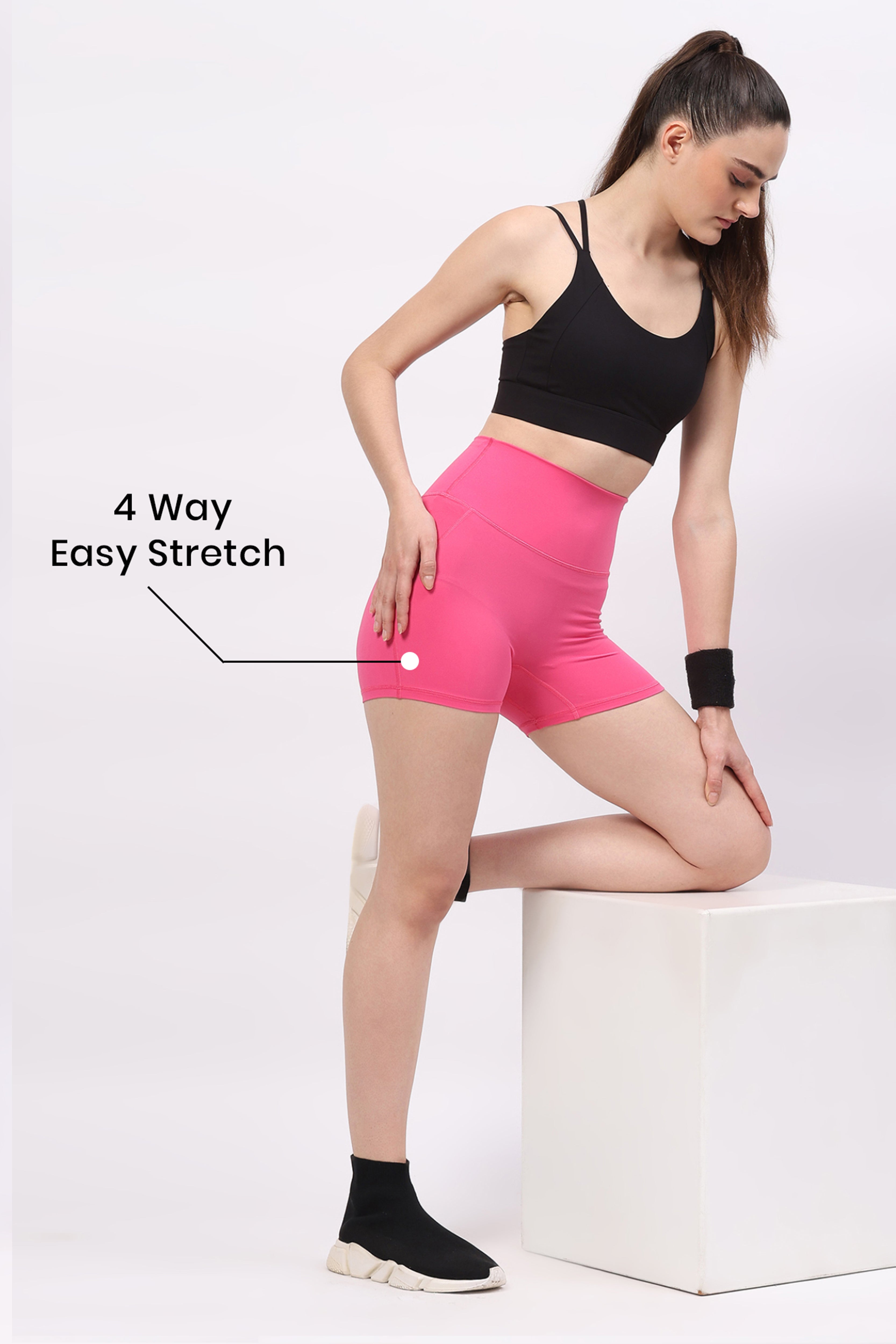 Pink Ultra Stretchable Seamless Shorts