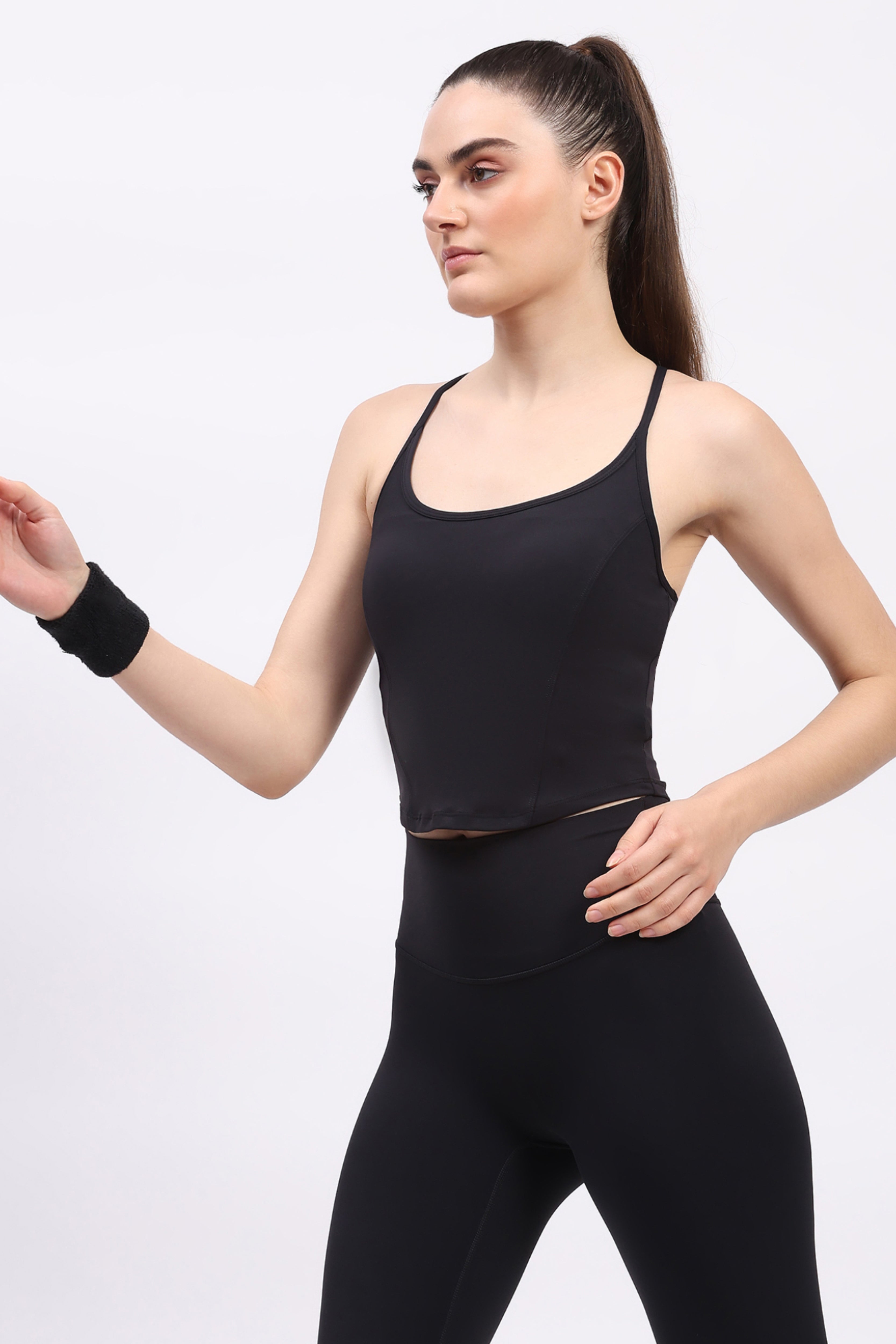Black Power Fit Sports Top