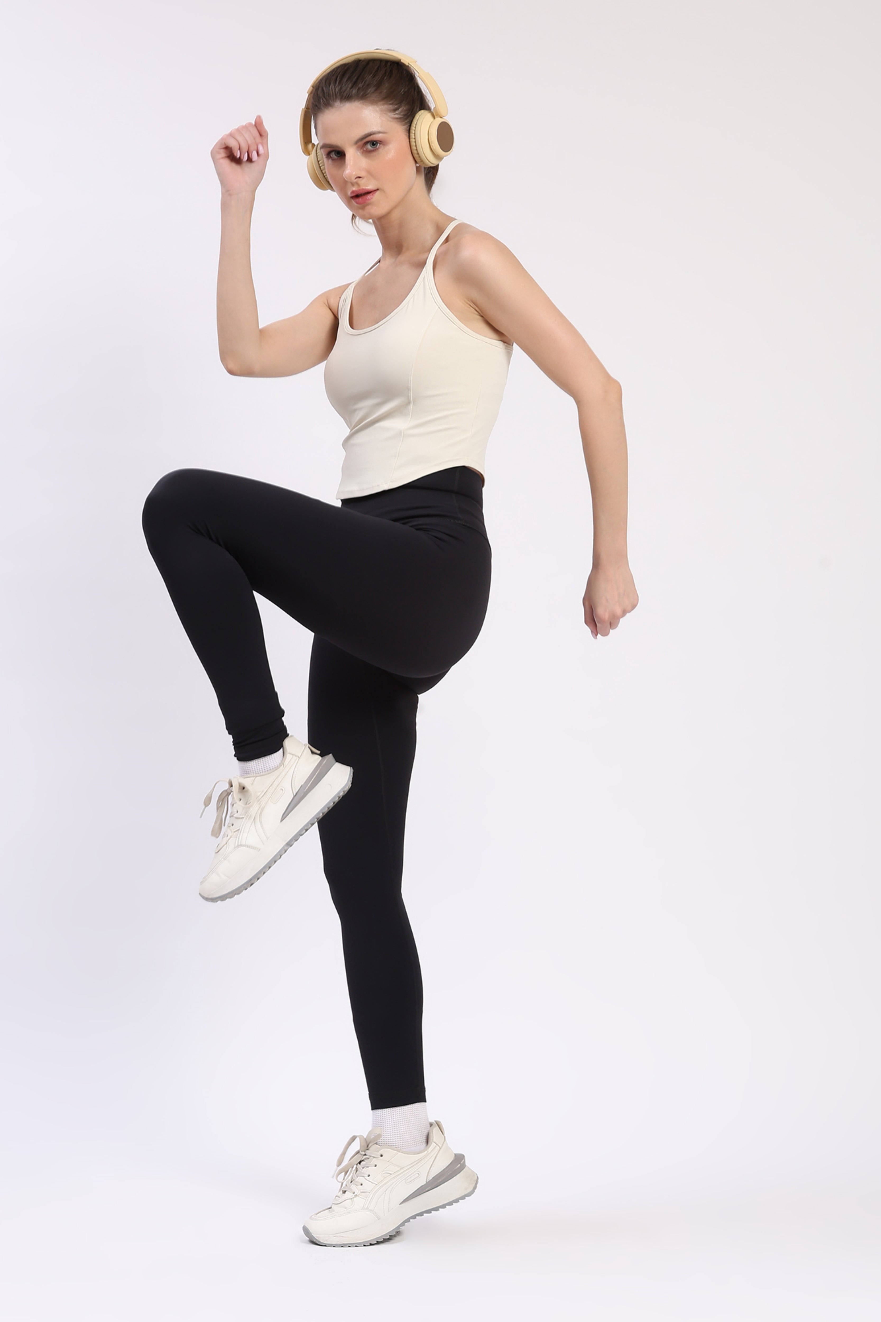 Cream Power Fit Sports Top