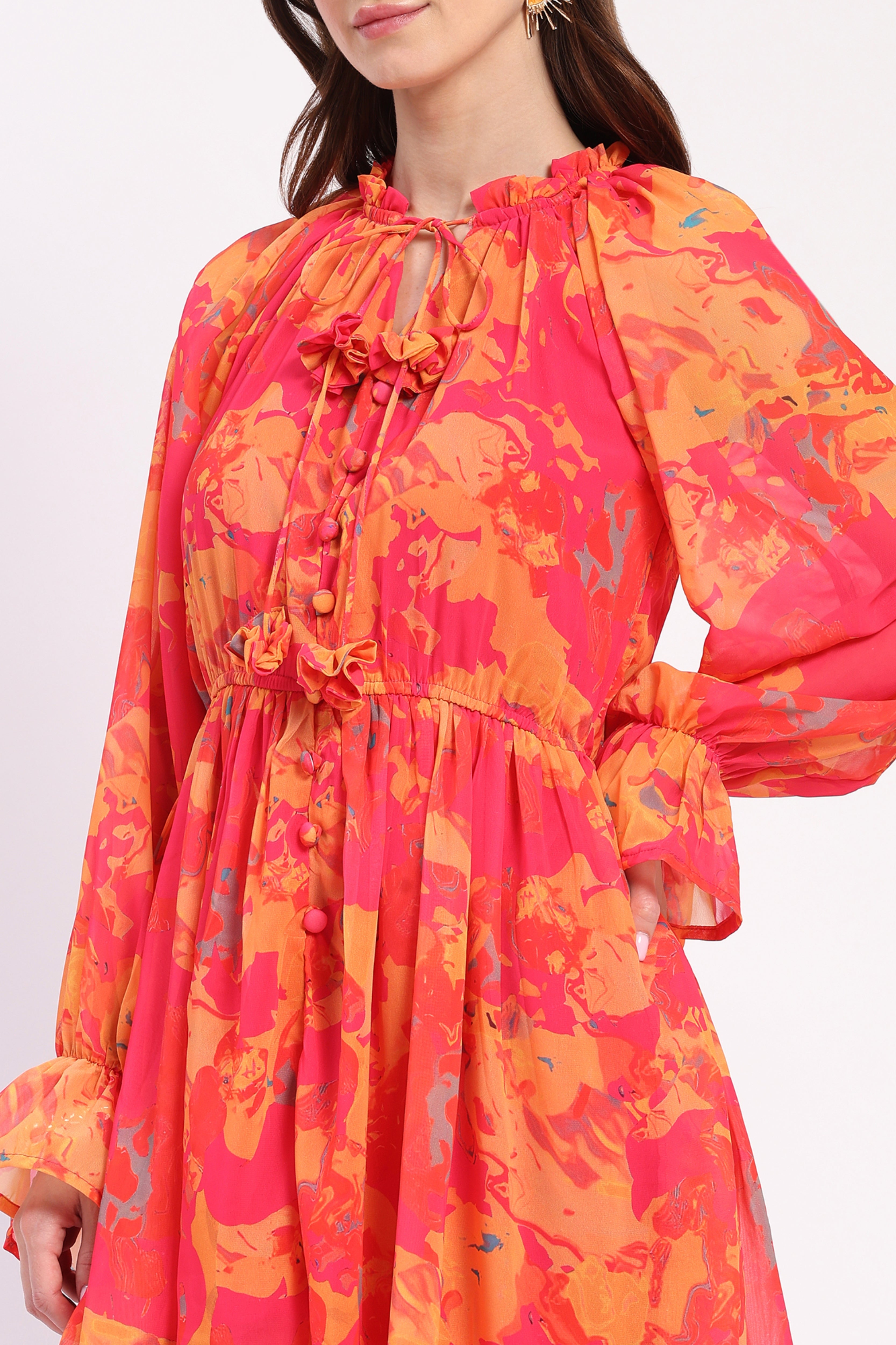 Vibrant Multi Printed Dress