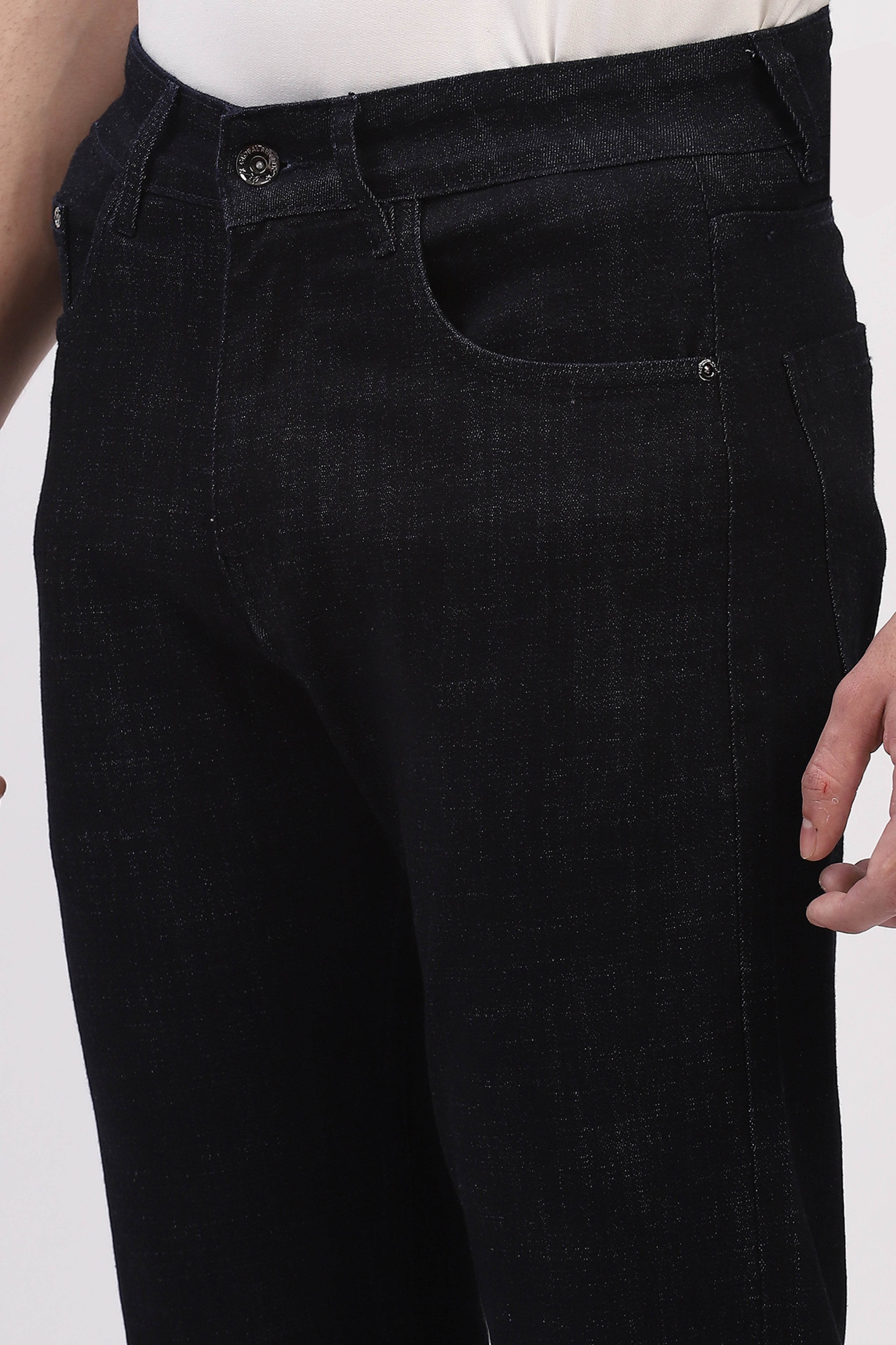 Classic Navy Blue Straight Fit Jeans