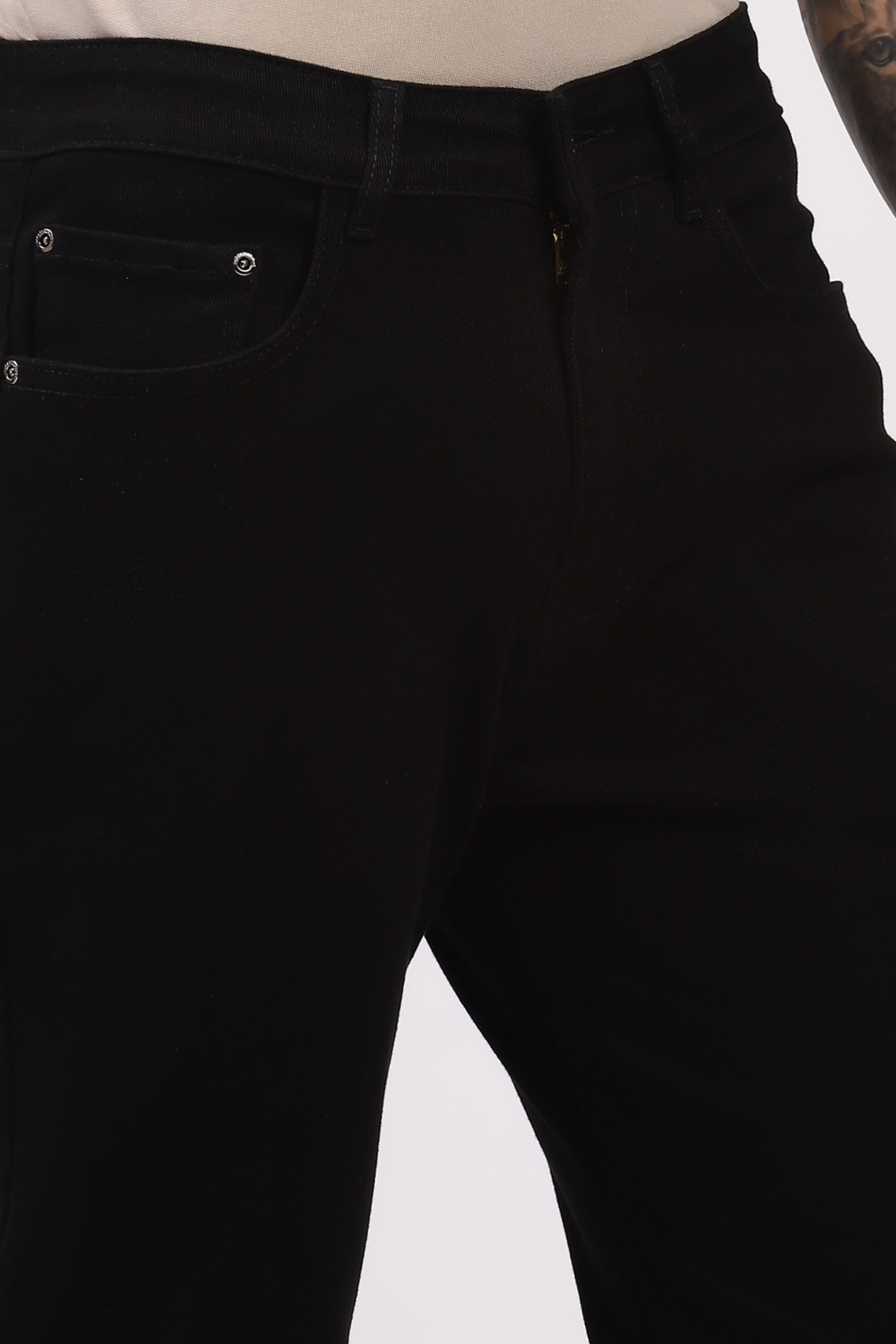 Black Straight Fit Basic Jeans