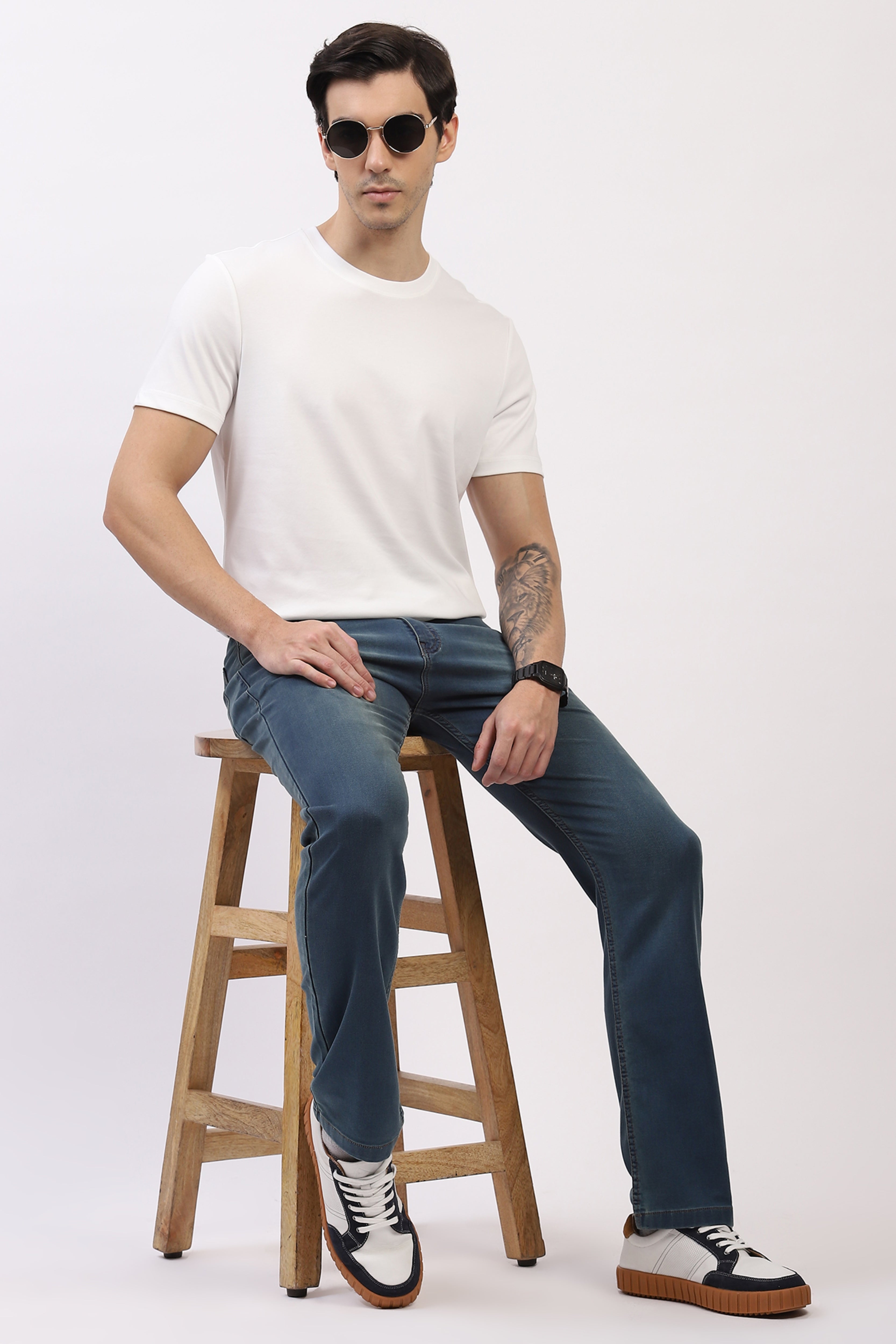 Blue Straight Fit Jeans