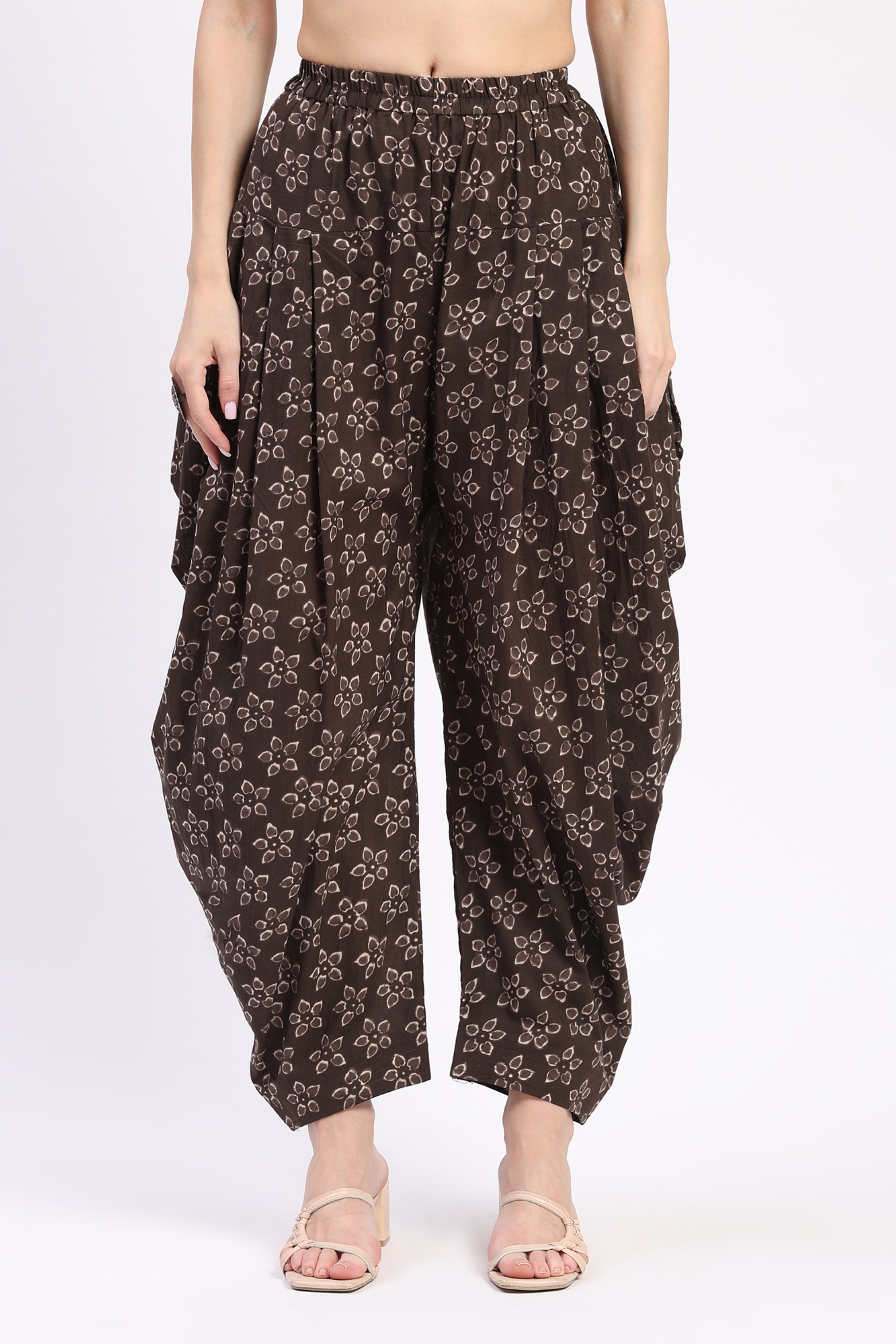 Layered Brown Tunic & Dhoti Co-ord Set