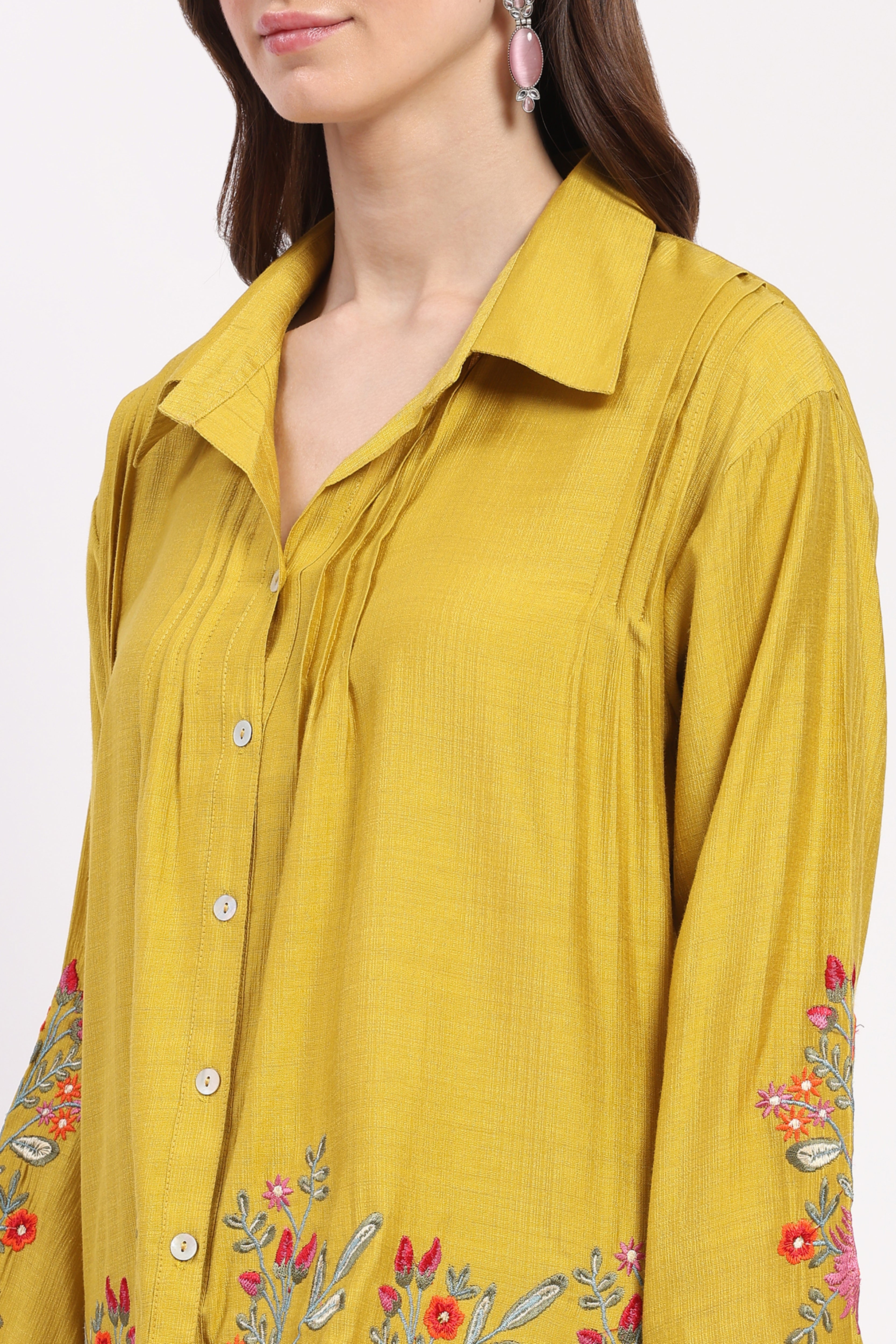 Yellow Embroidered Co-ord Set