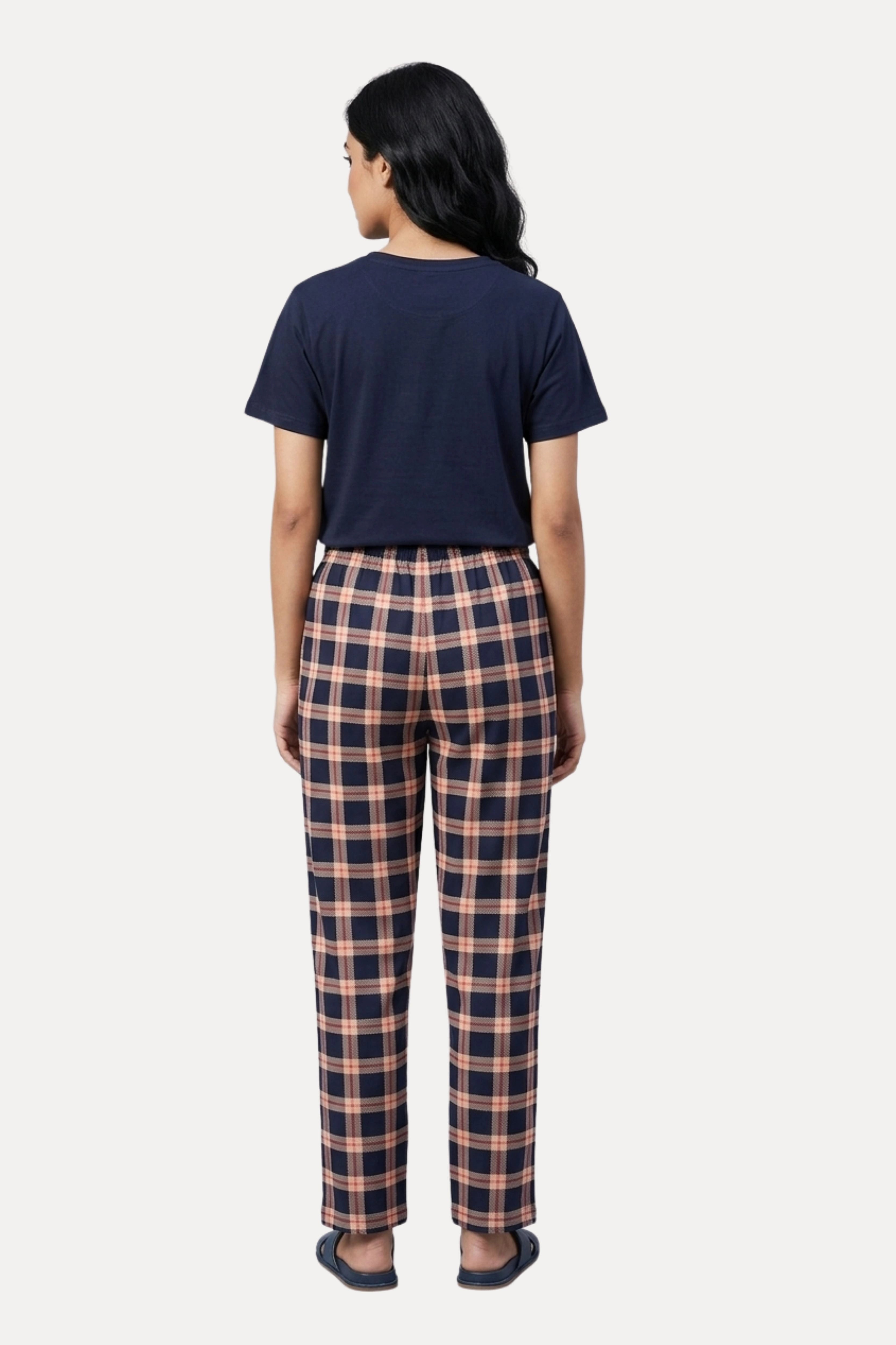 Black Cotton Hosiery Night Suit Set