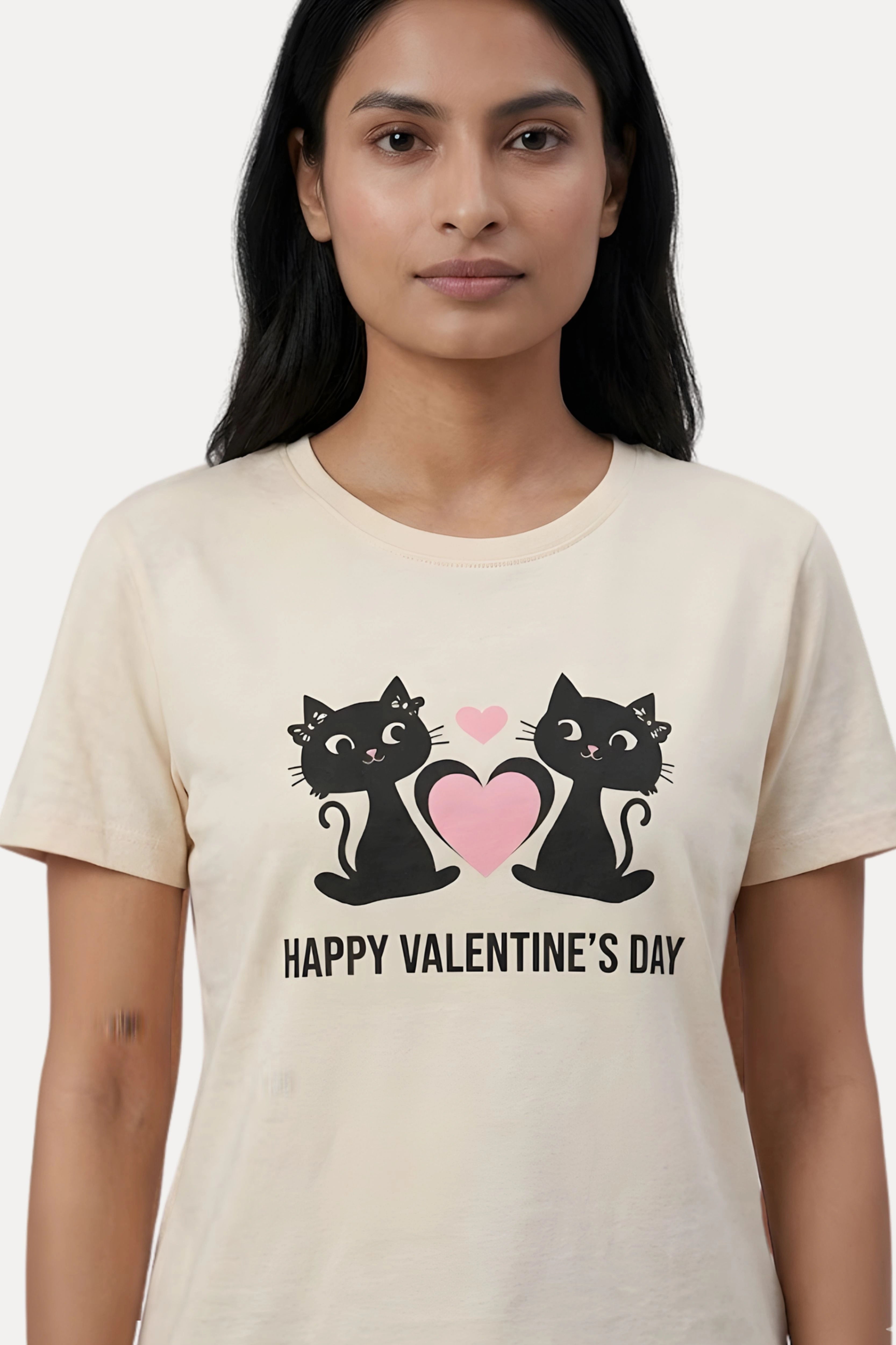 Cream & Black Quirky Print Night Suit Set