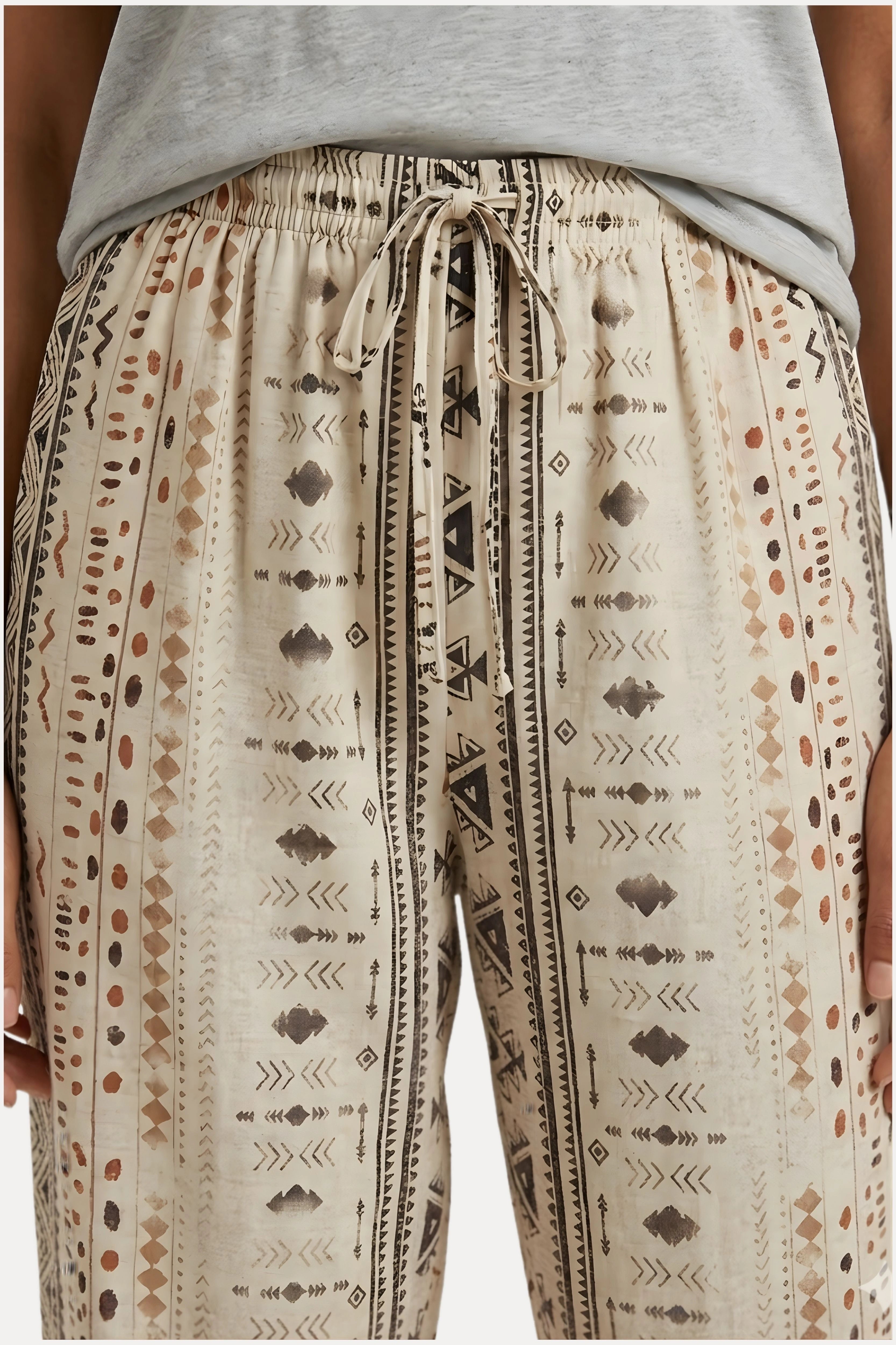 Multicolor Abstract Print Viscose Lower