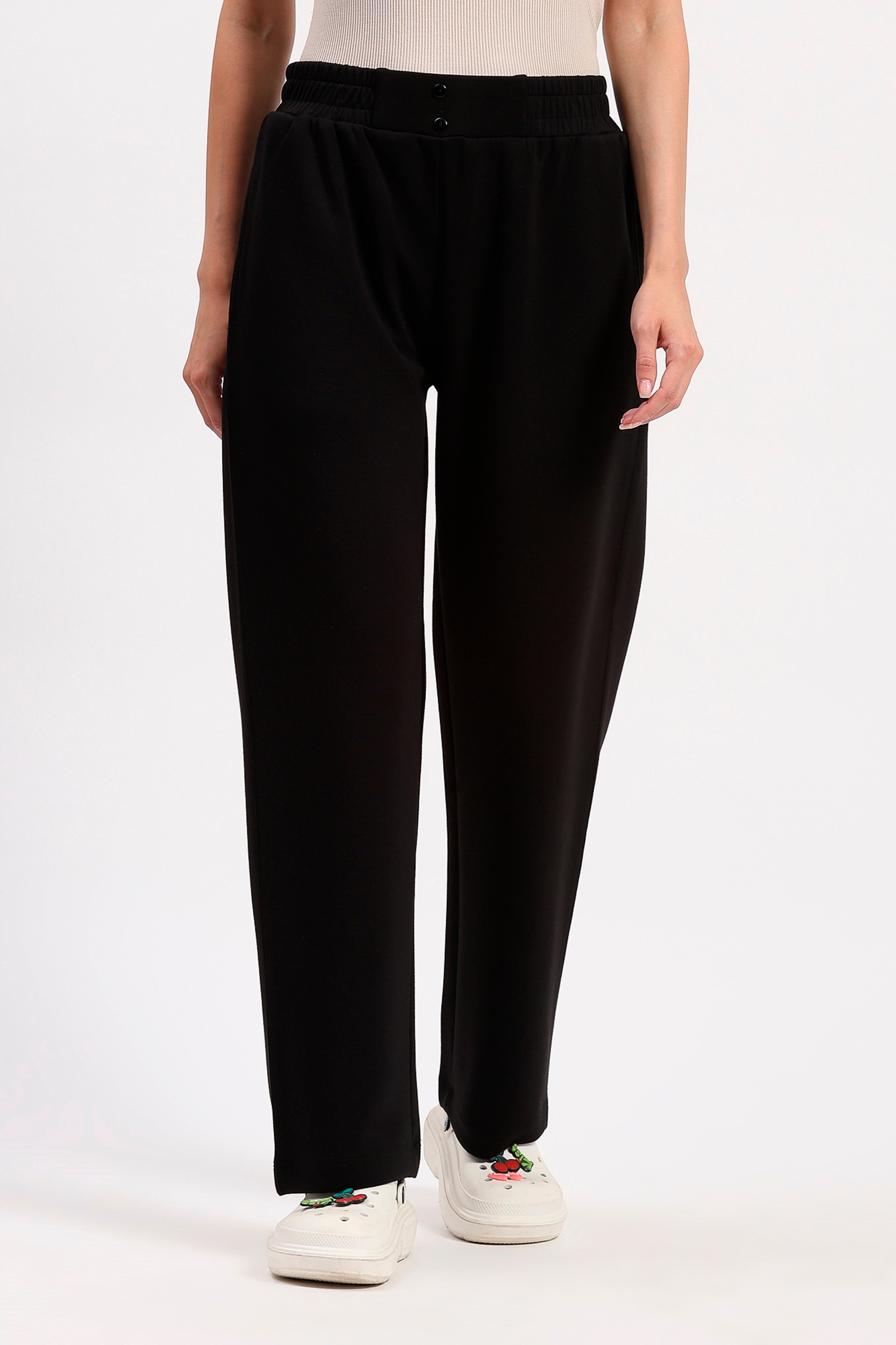 Black Straight Fit Lower