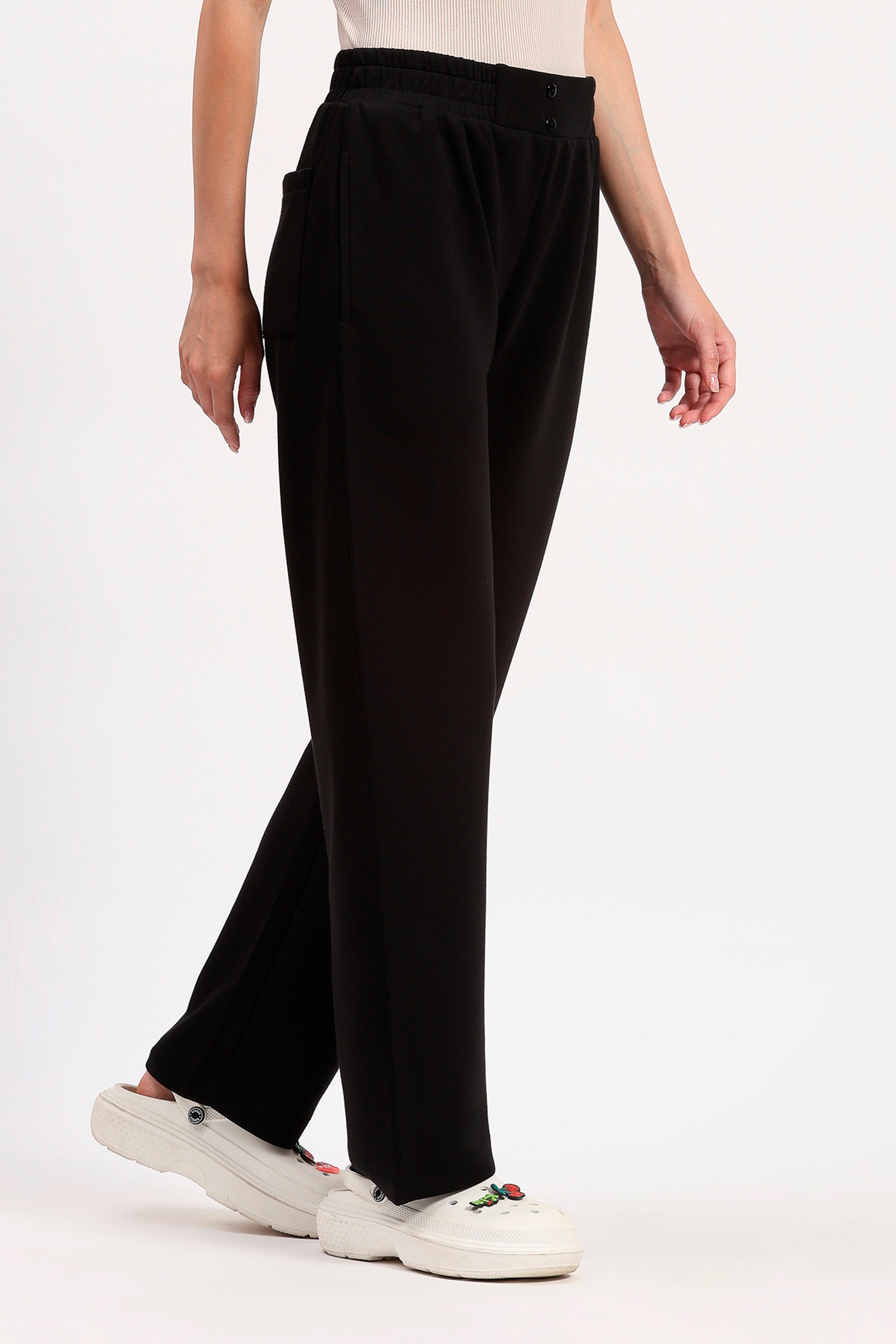 Black Straight Fit Lower