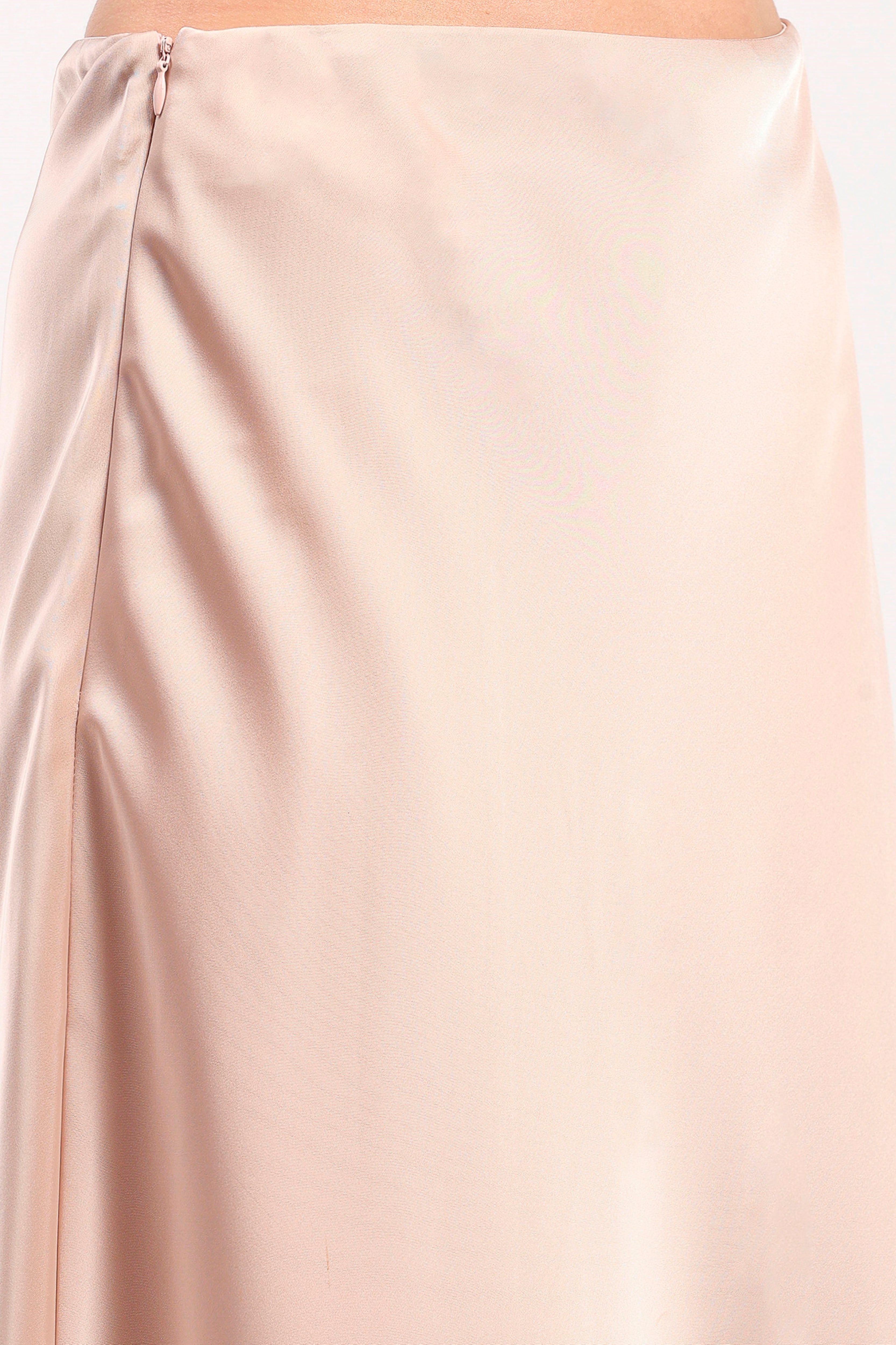 Beige Satin Skirt