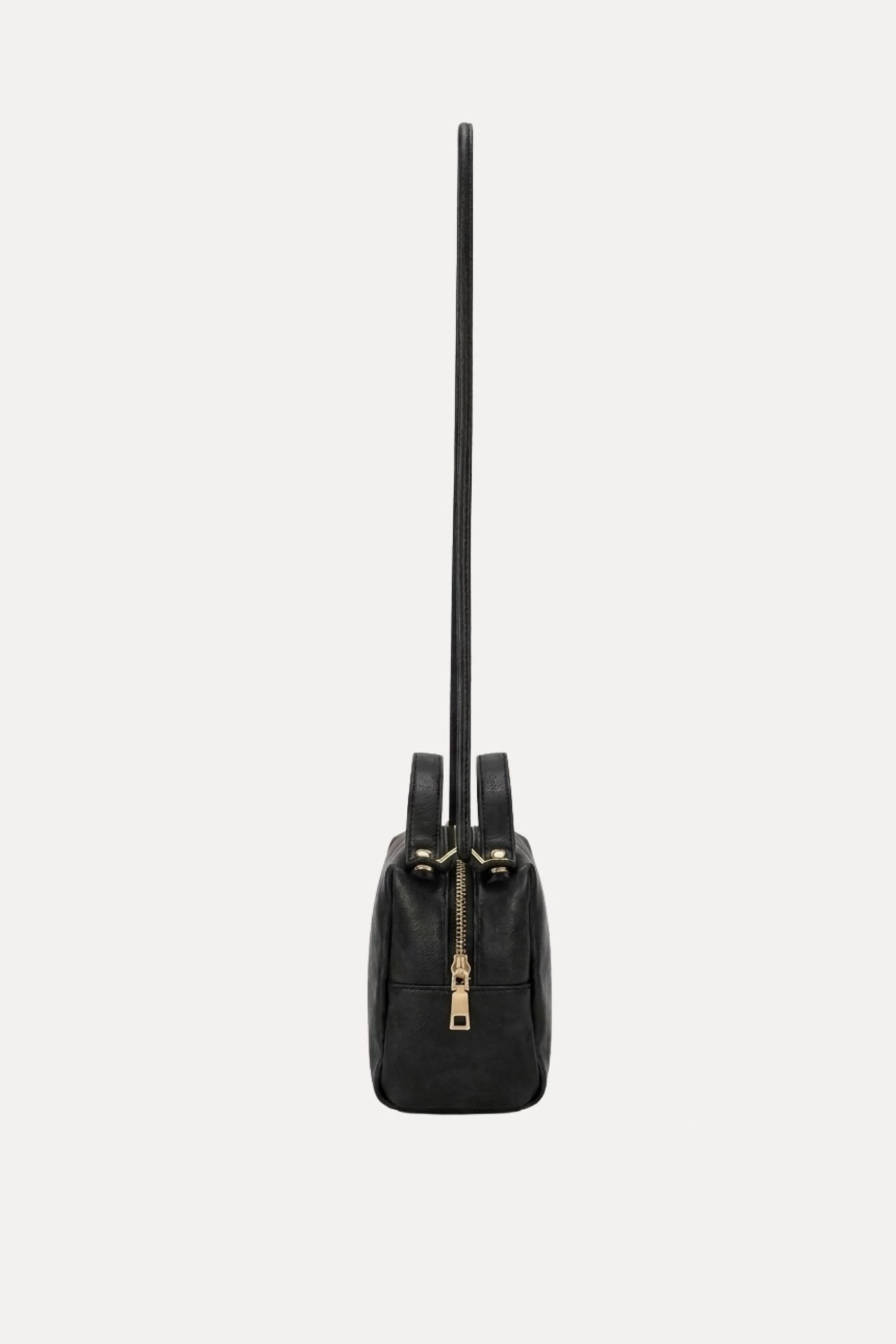 Midnight Black Braided Shoulder Bag-Global Republic