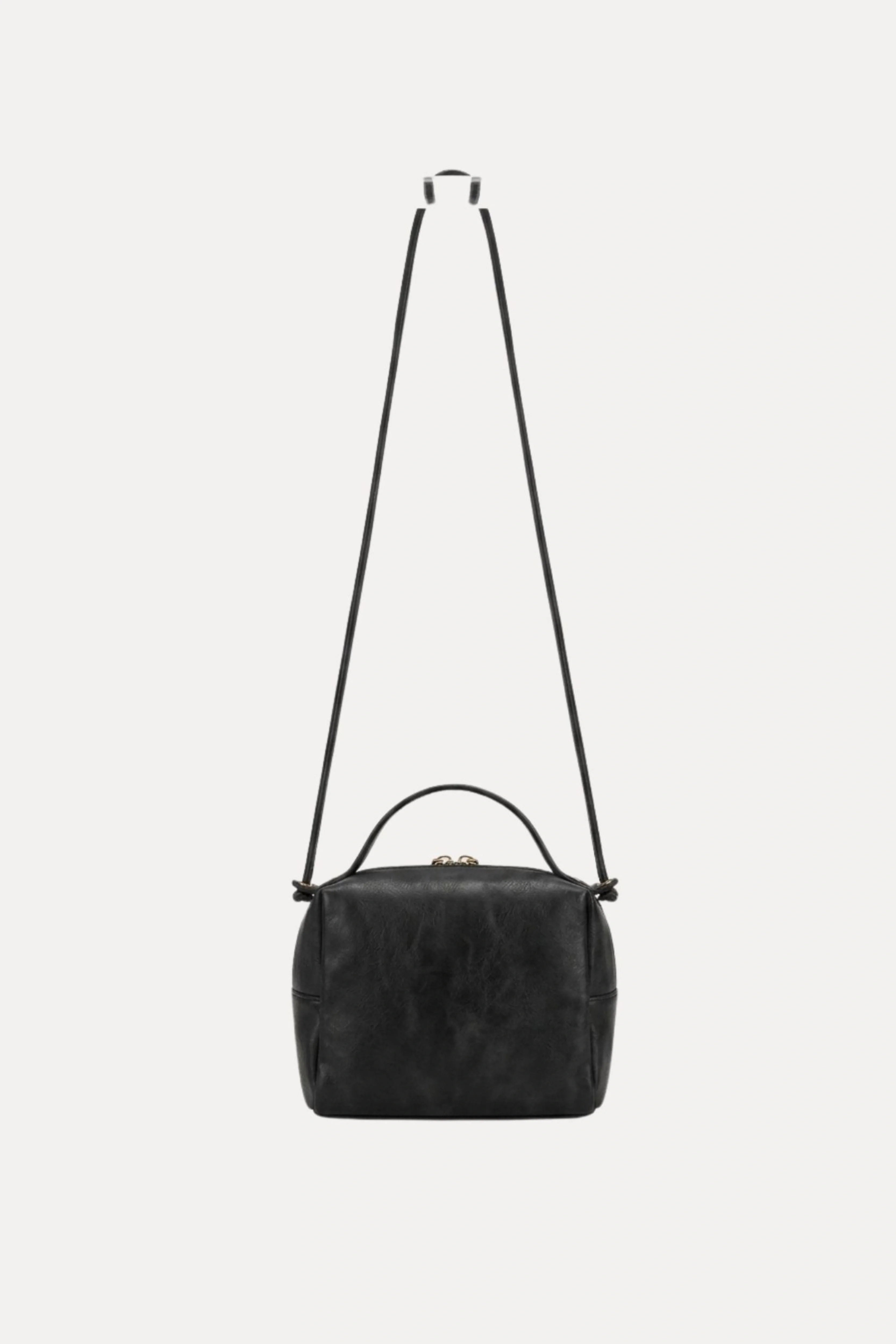 Midnight Black Braided Shoulder Bag-Global Republic