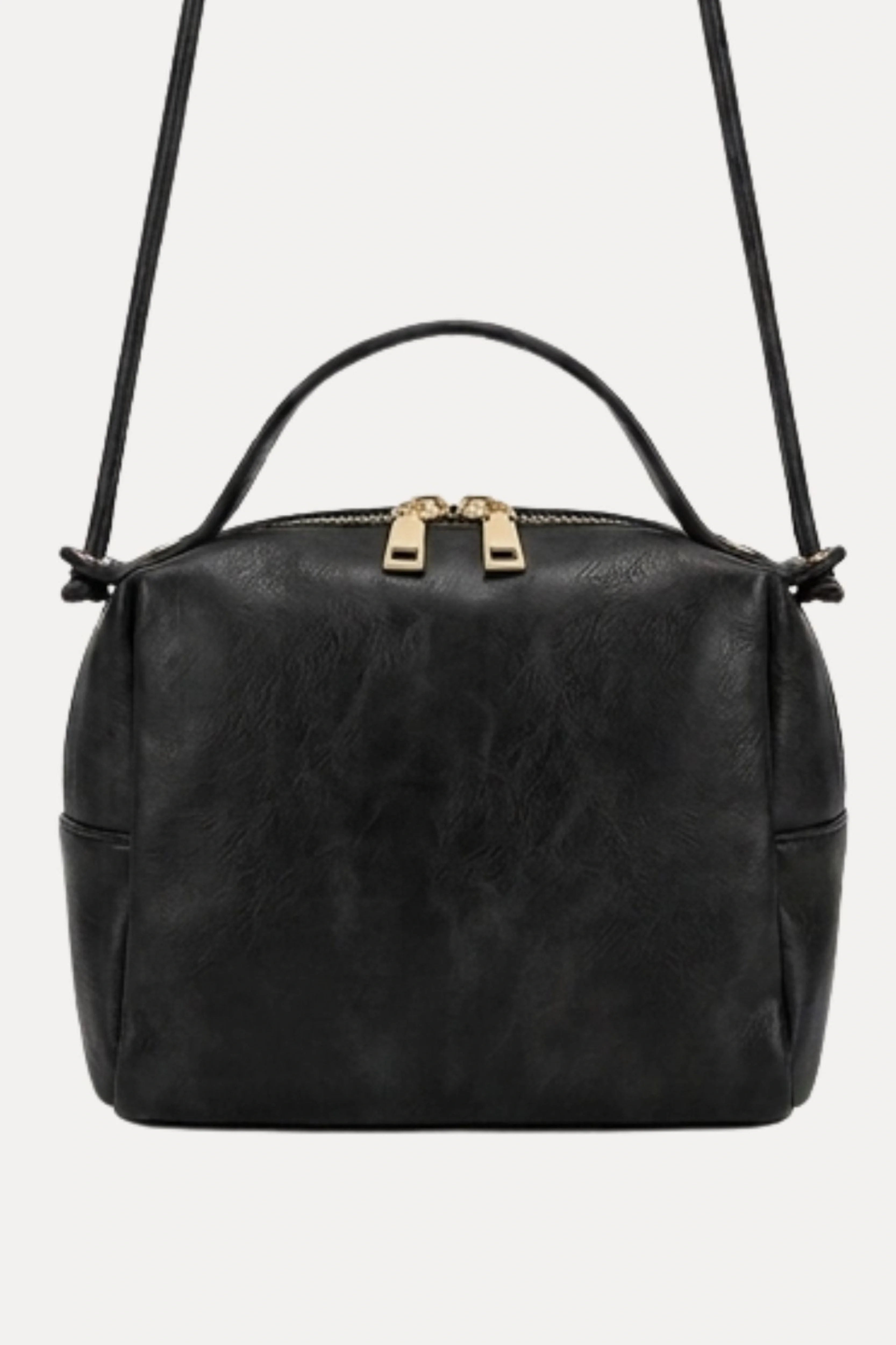 Midnight Black Braided Shoulder Bag-Global Republic