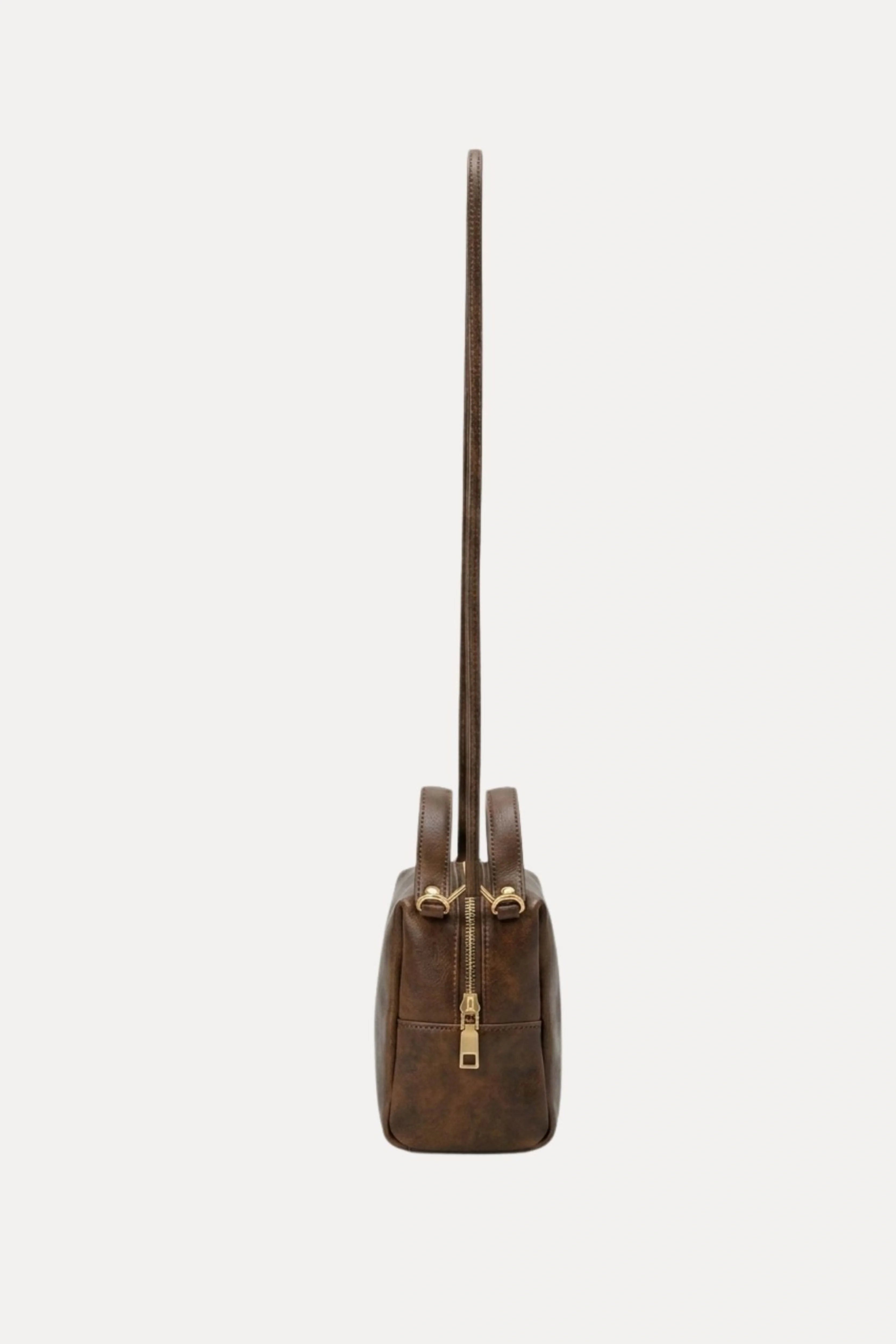 Tan Braided Shoulder Bag-Global Republic