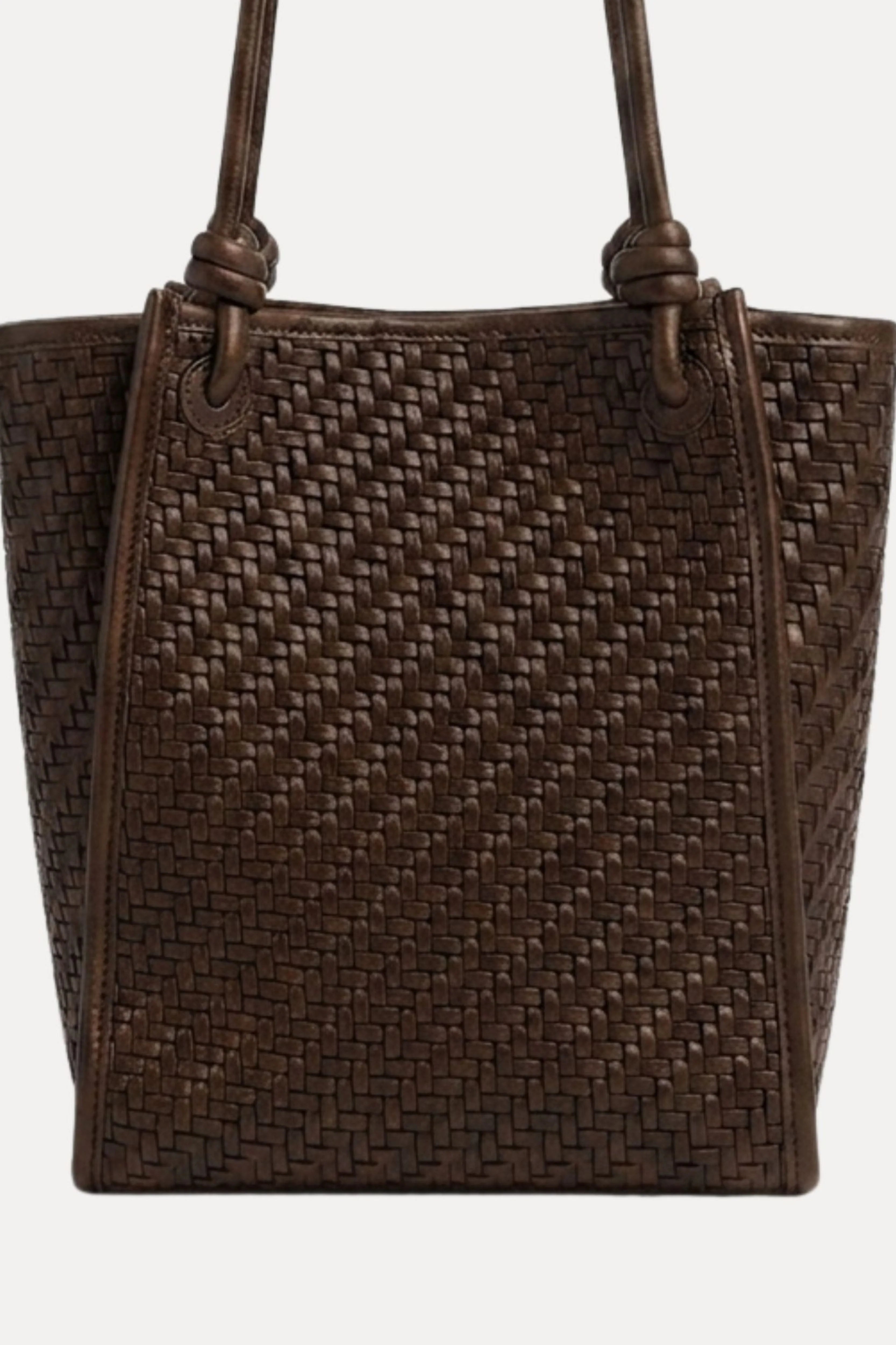 Tan Braided Shoulder Bag-Global Republic