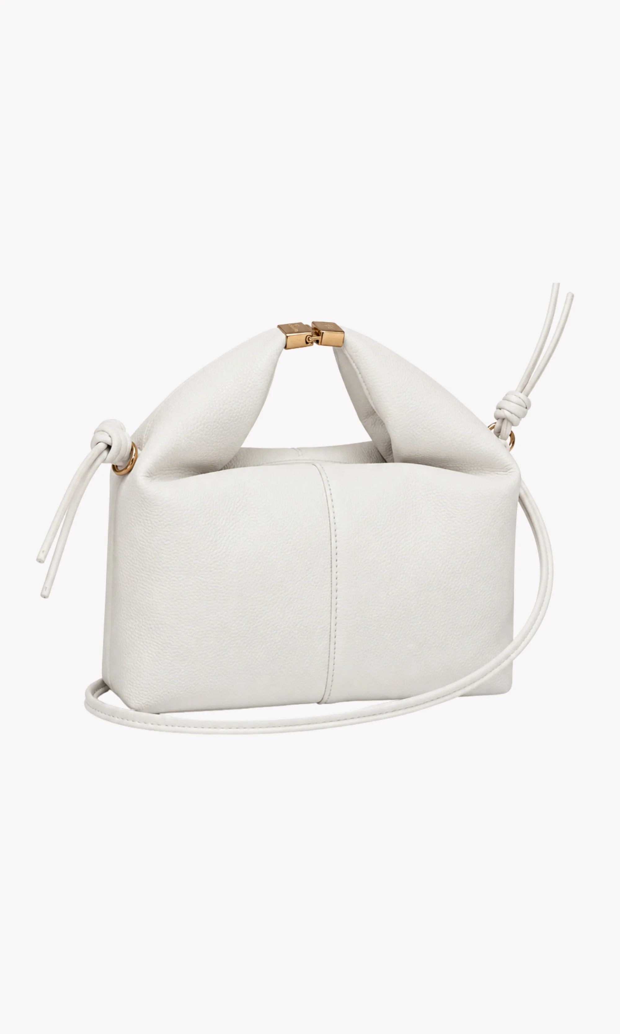 White Structured Handbag-Global Republic