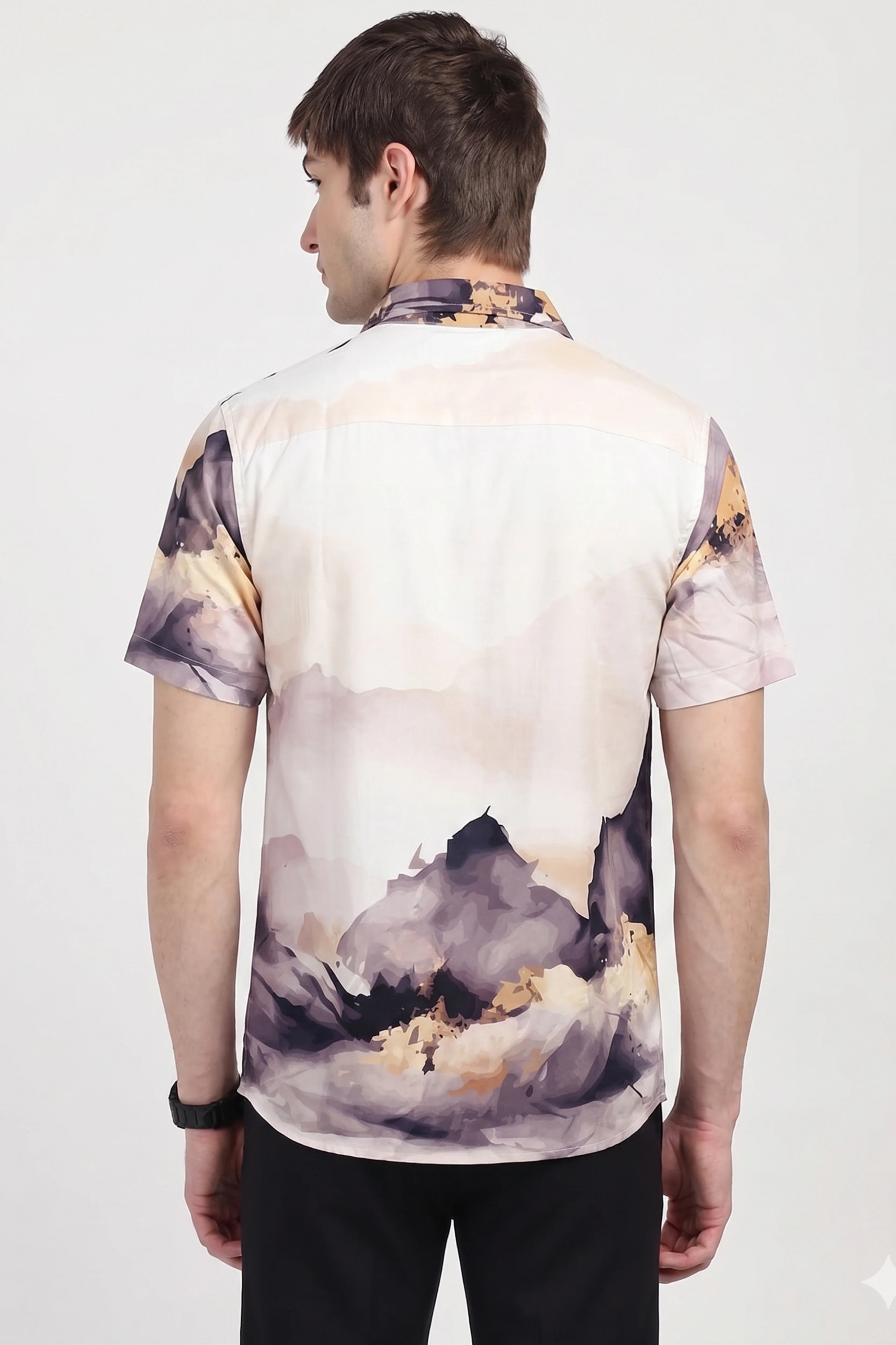 Rayon Abstract Print Shirt-Global Republic