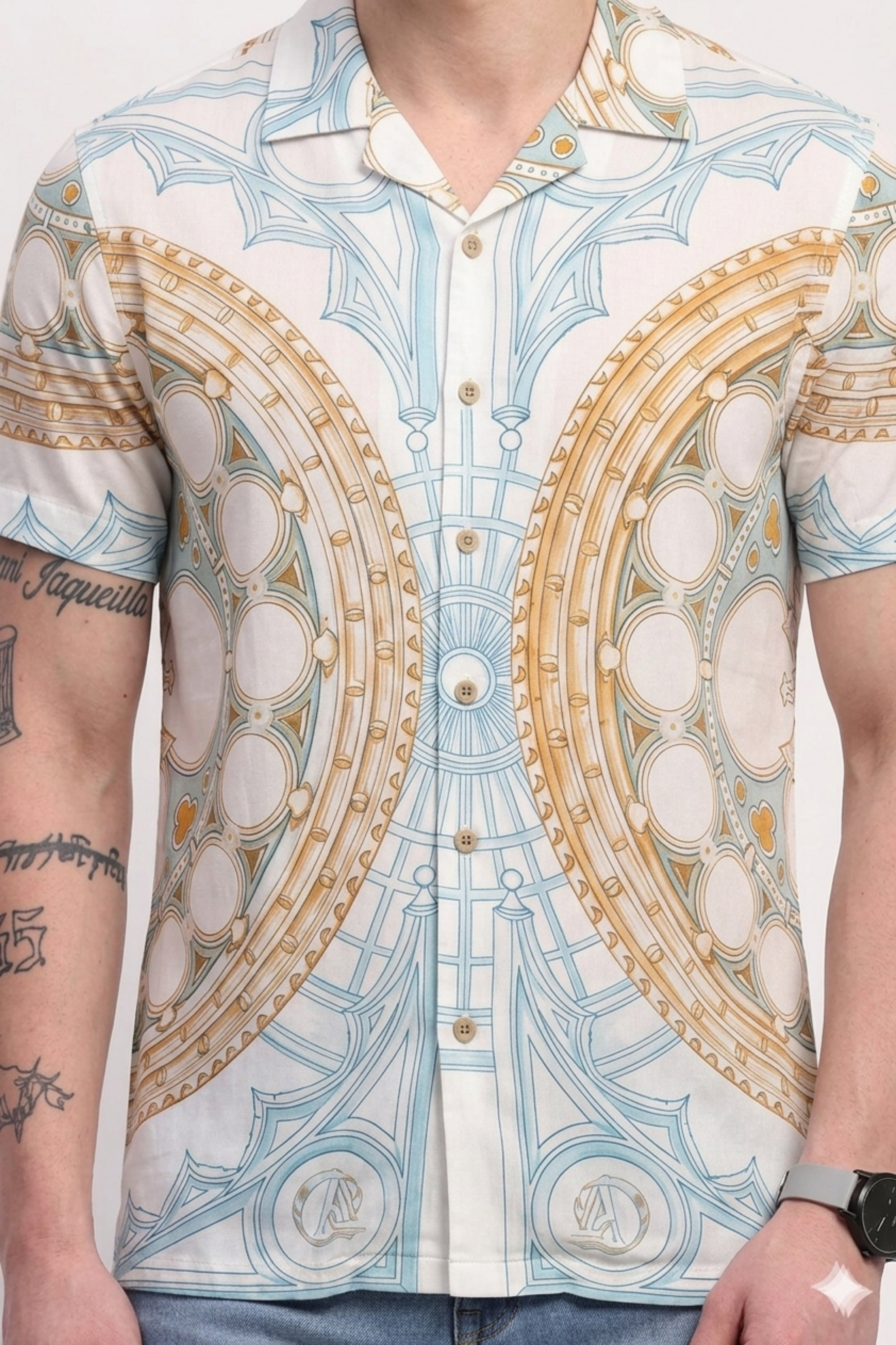 Multicolor Abstract Print Shirt-Global Republic