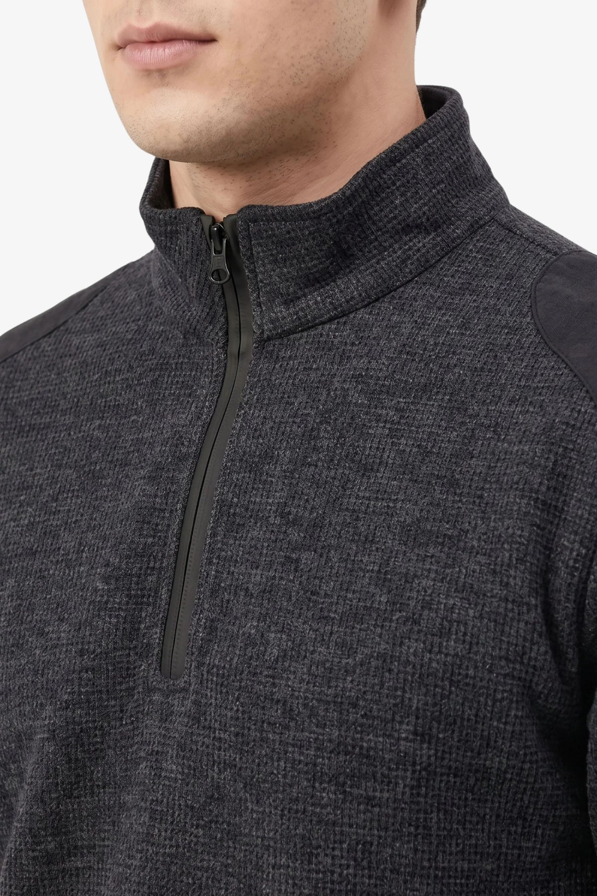 Dark Grey Half-Zip Sweatshirt-Global Republic