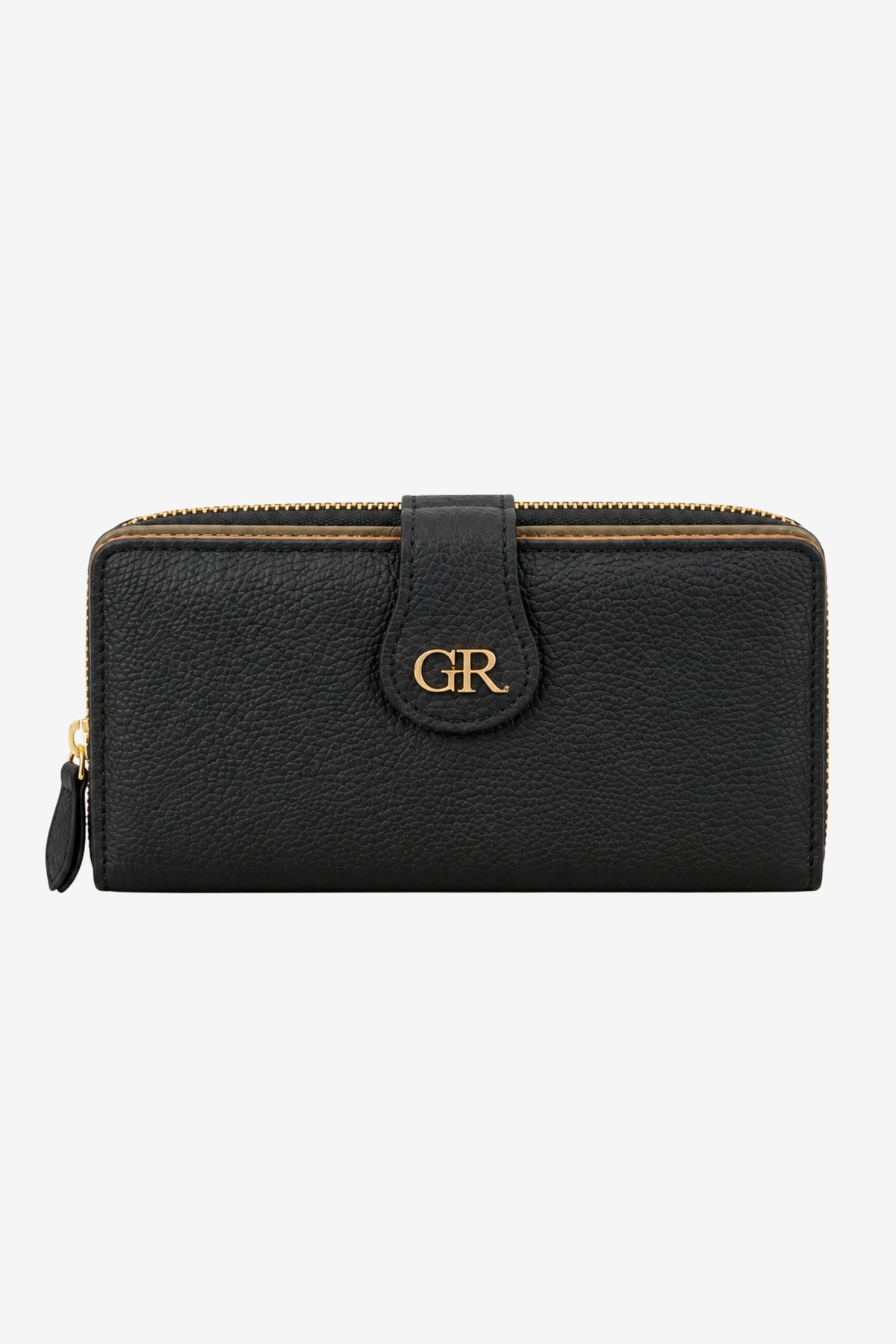 Textured Multi-Compartment Zip Wallet-Global Republic