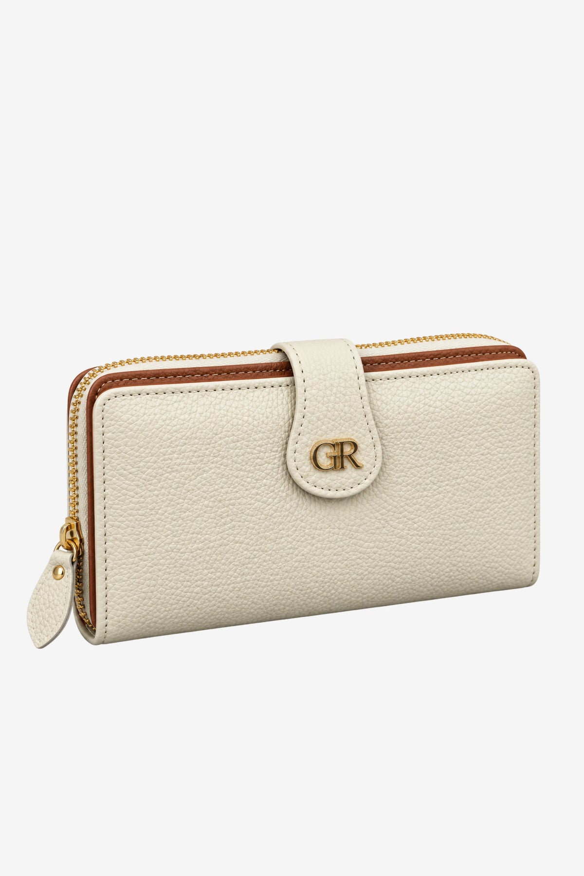 Textured Multi-Compartment Zip Wallet-Global Republic