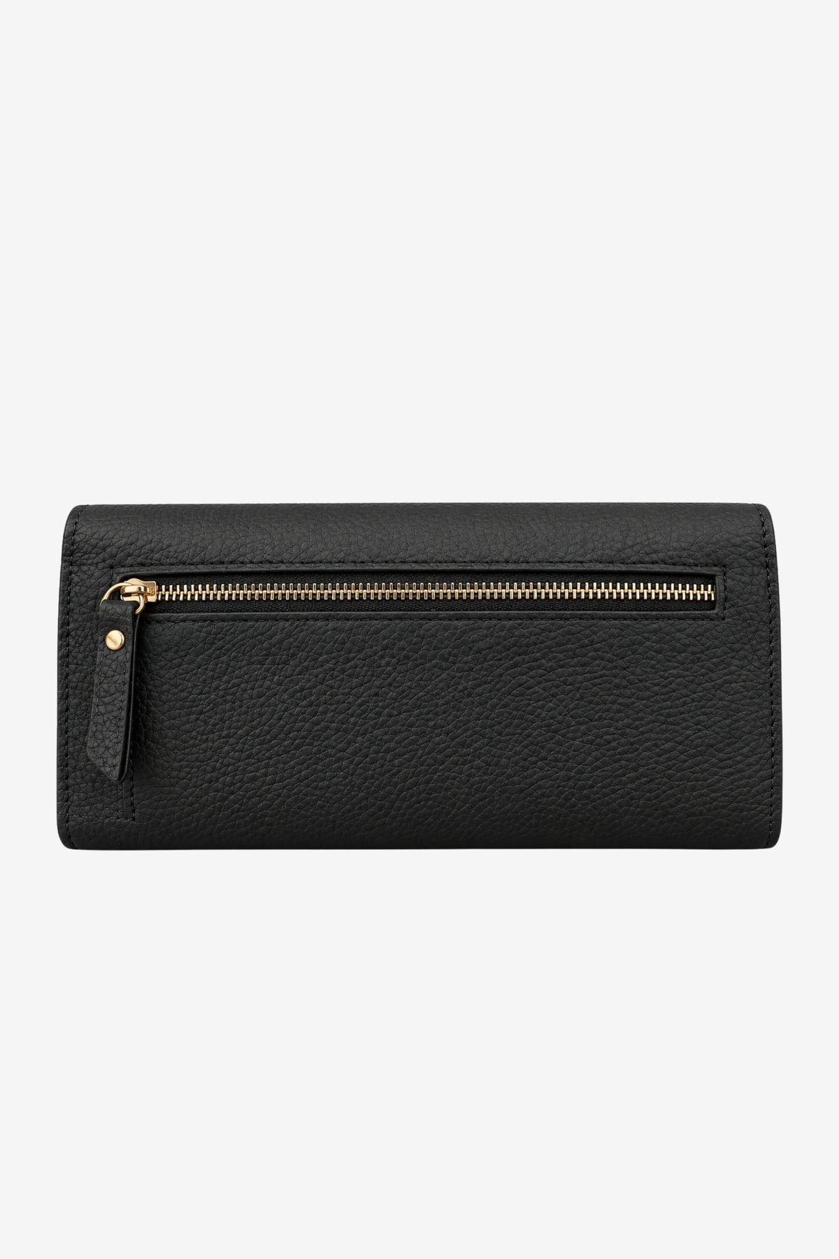 Women’s Black Textured Clutch with Flap Closure-Global Republic