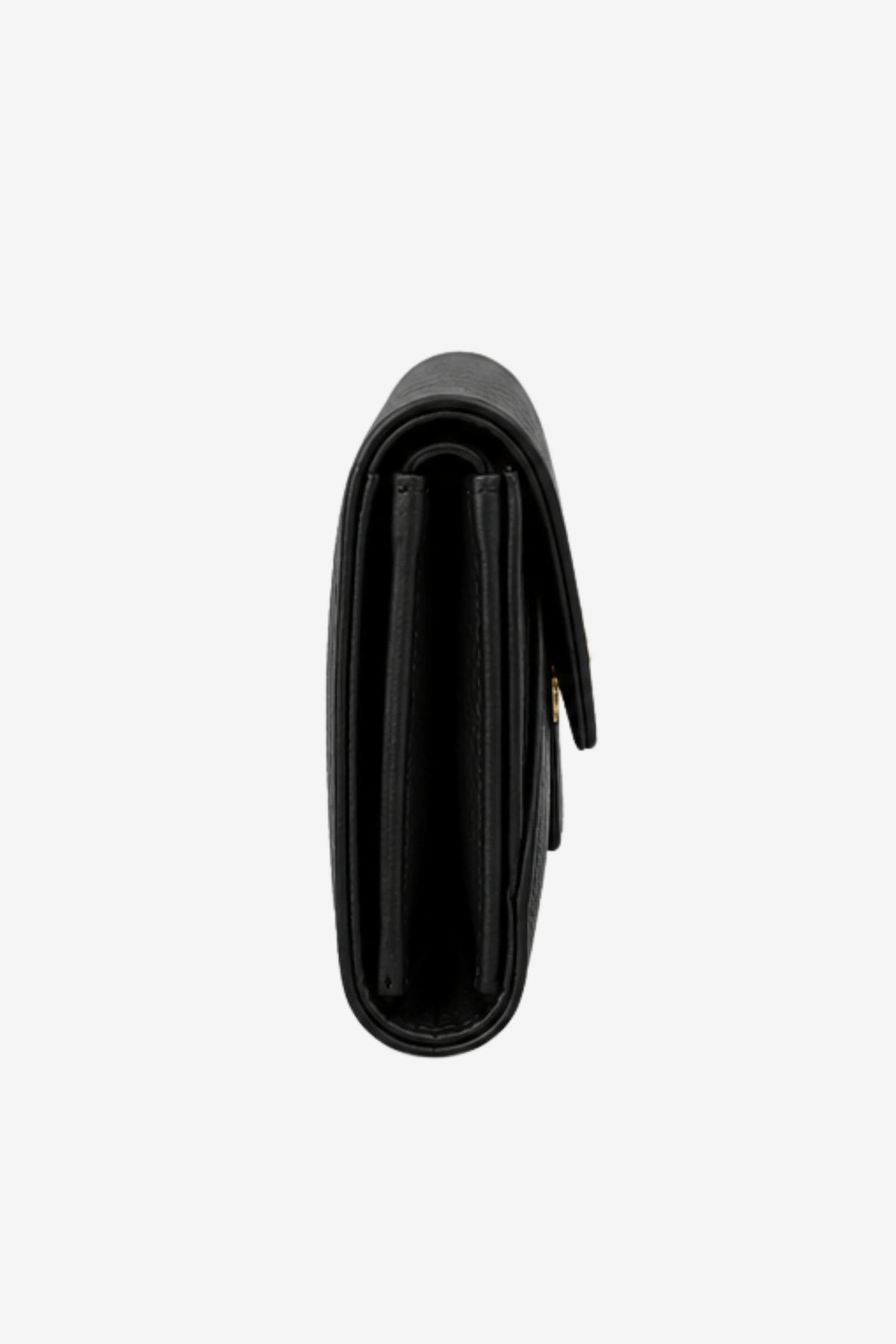 Women’s Black Textured Clutch with Flap Closure-Global Republic