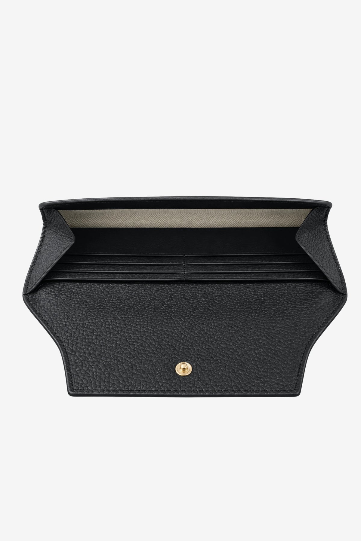 Women’s Black Textured Clutch with Flap Closure-Global Republic