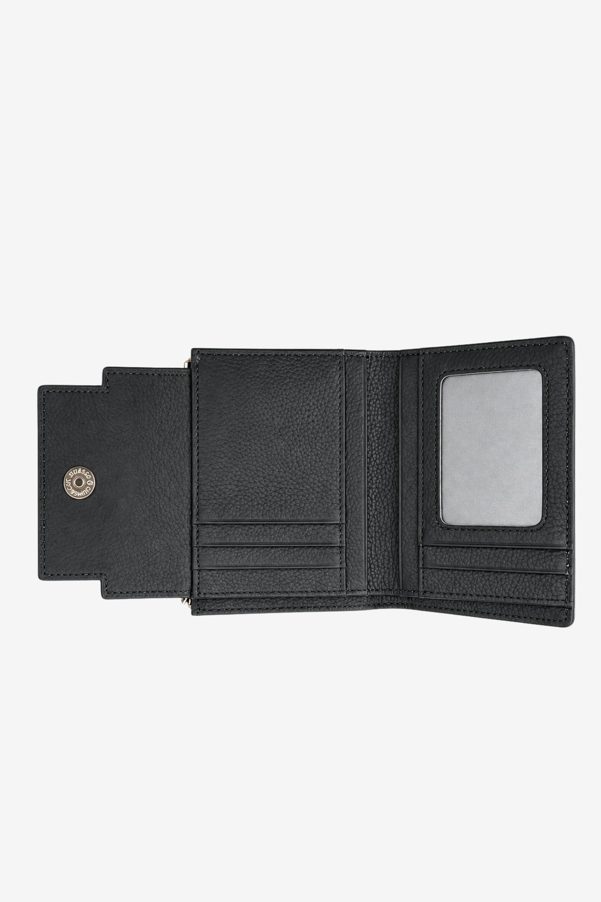 Textured Black Turn-Lock Wallet-Global Republic