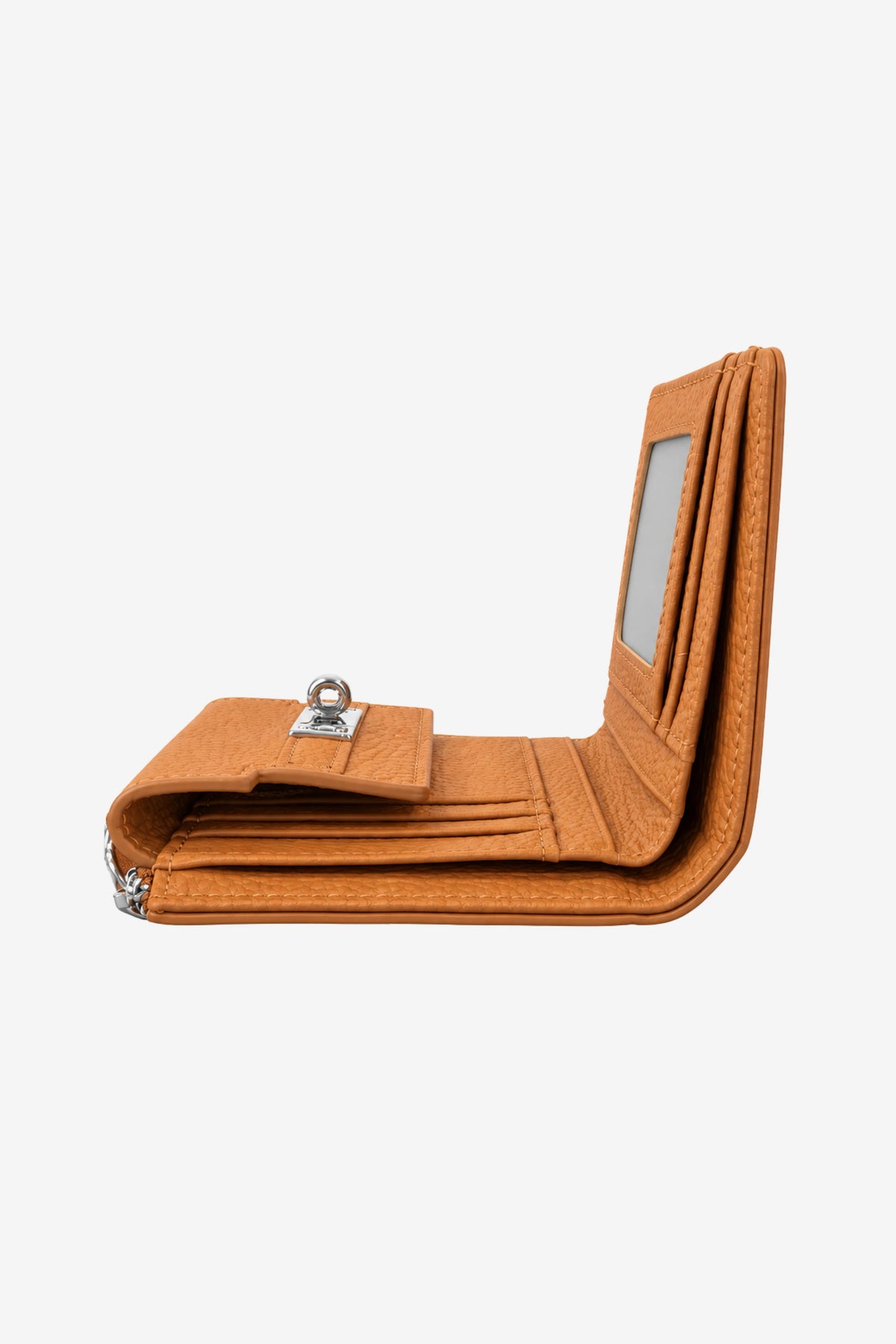 Textured Tan Brown Turn-Lock Wallet-Global Republic