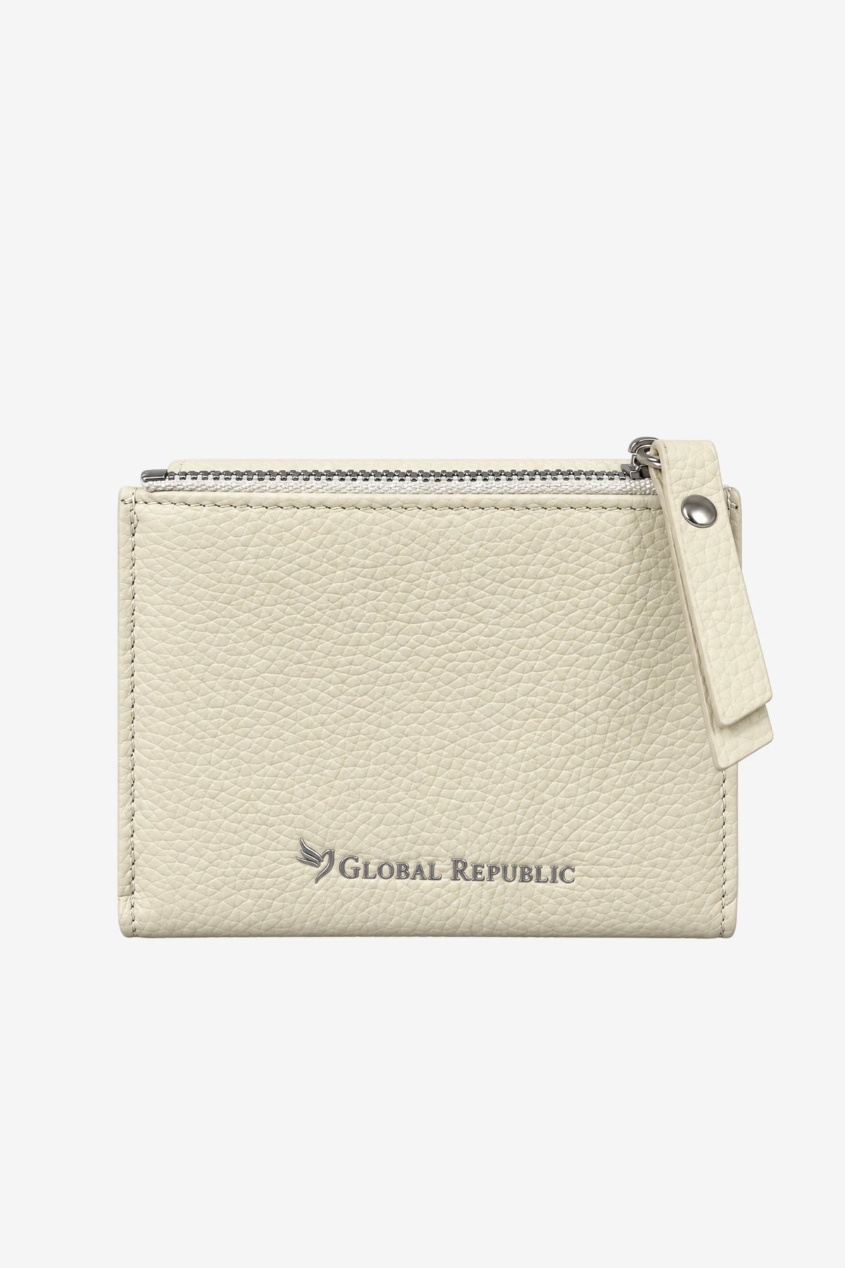 Textured White Turn-Lock Wallet-Global Republic