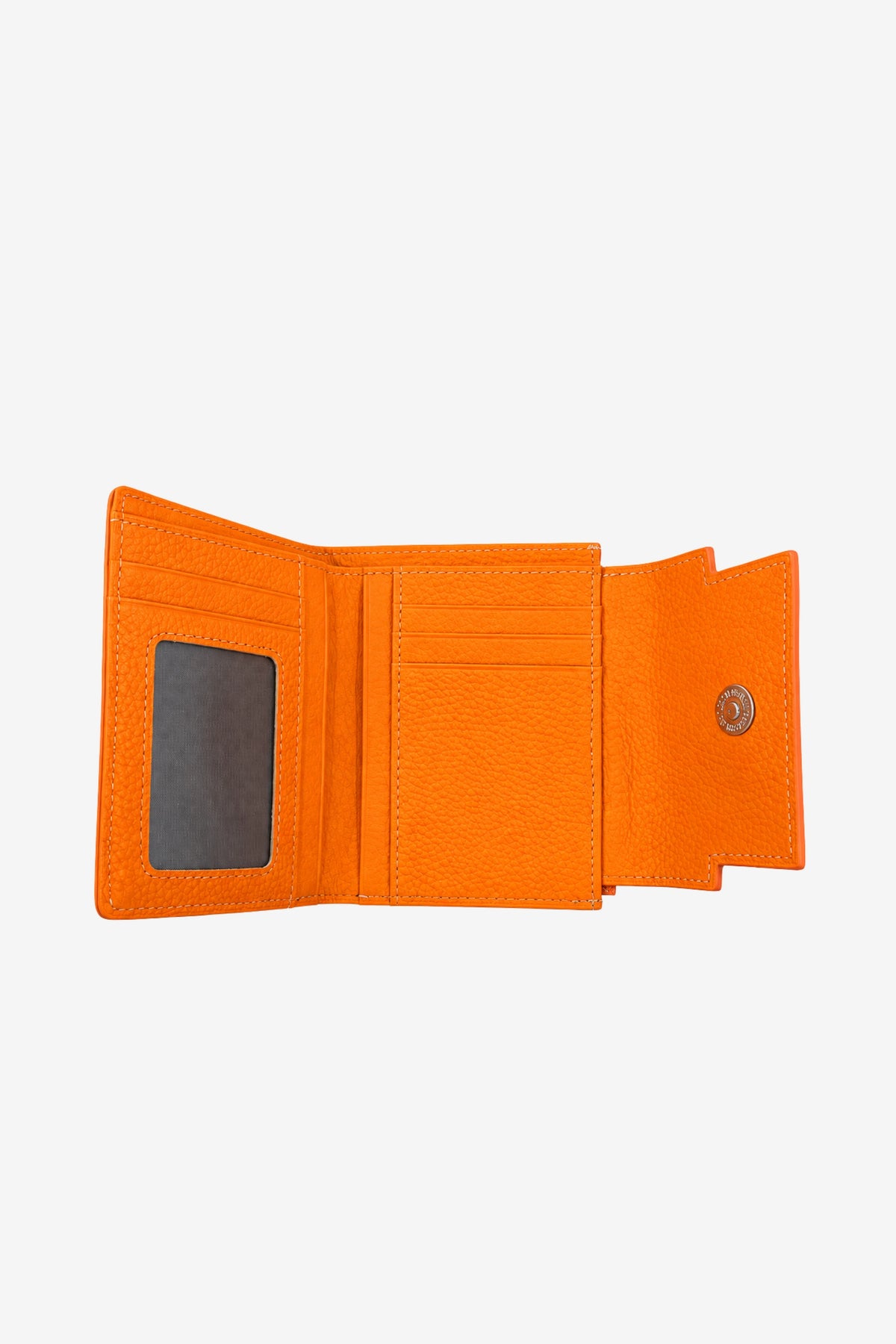 Textured Orange Turn-Lock Wallet-Global Republic