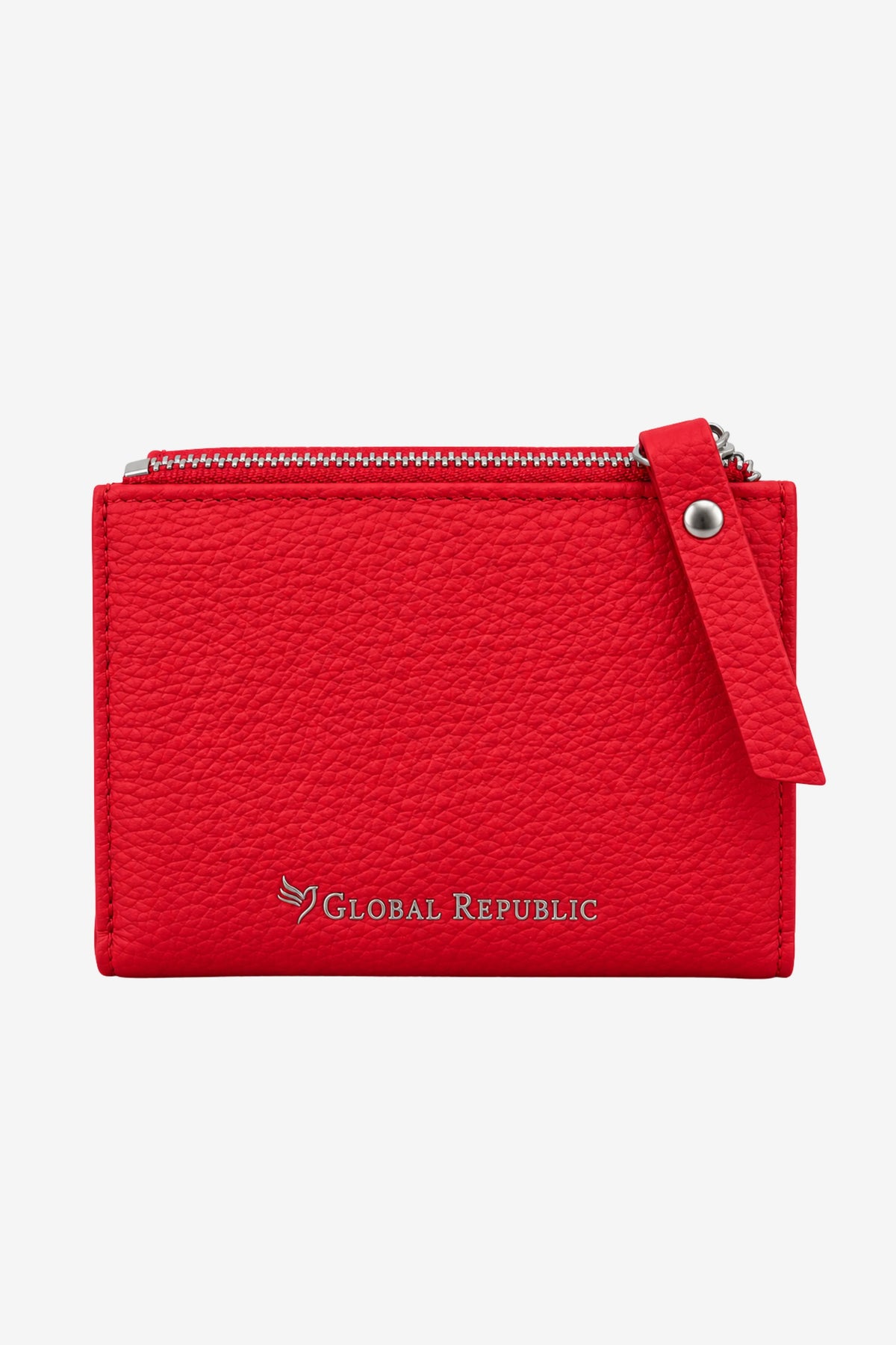 Textured Red Turn-Lock Wallet-Global Republic