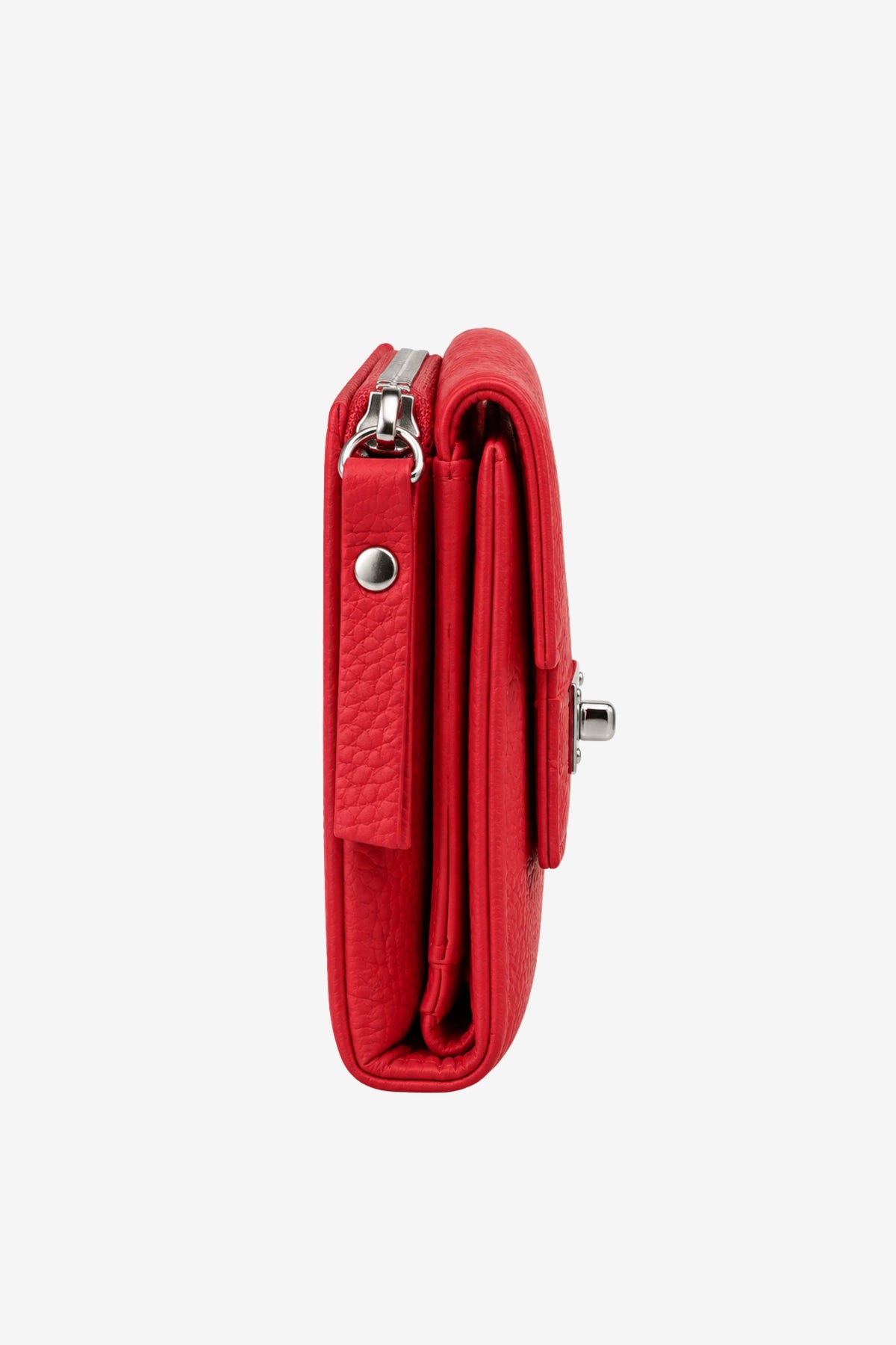 Textured Red Turn-Lock Wallet-Global Republic