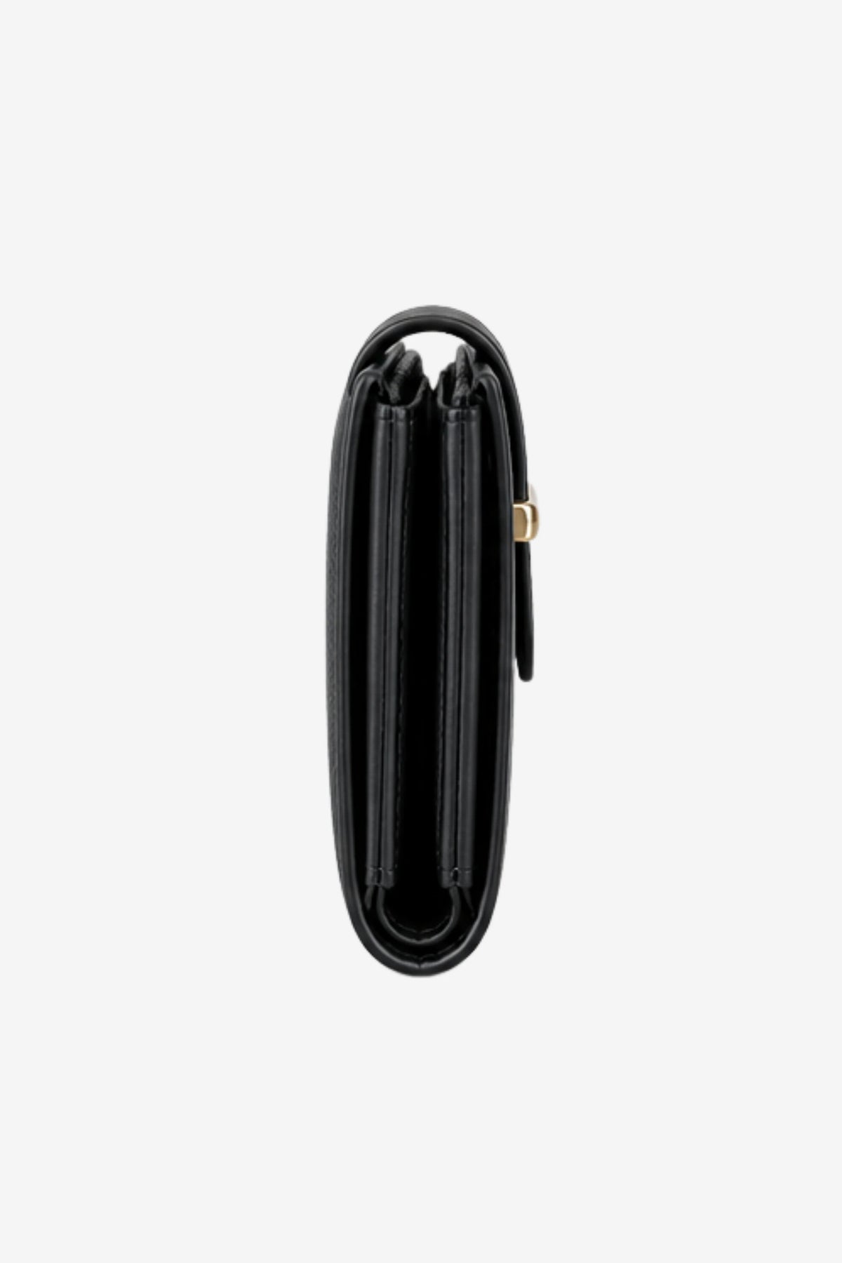 Black Textured Long Wallet -Global Republic