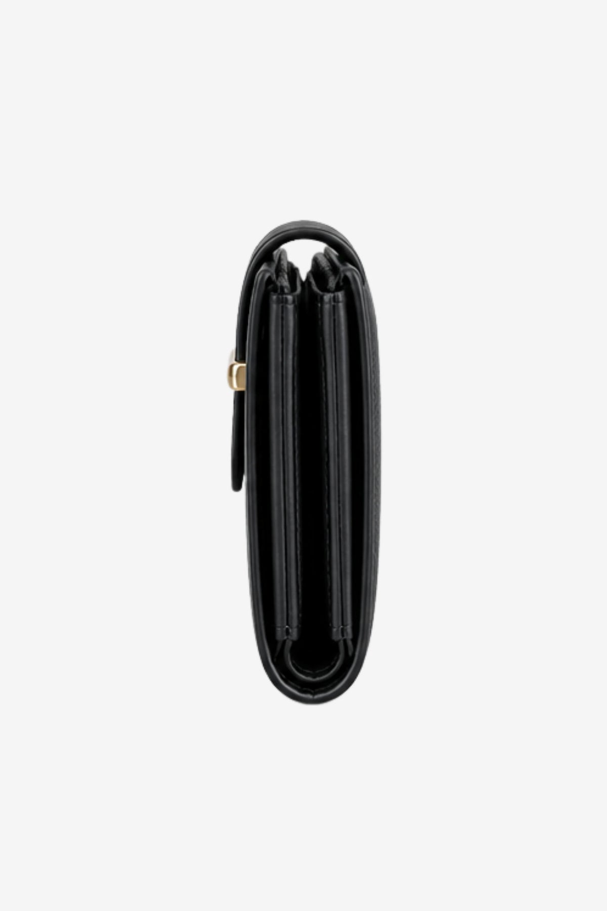 Black Textured Long Wallet -Global Republic