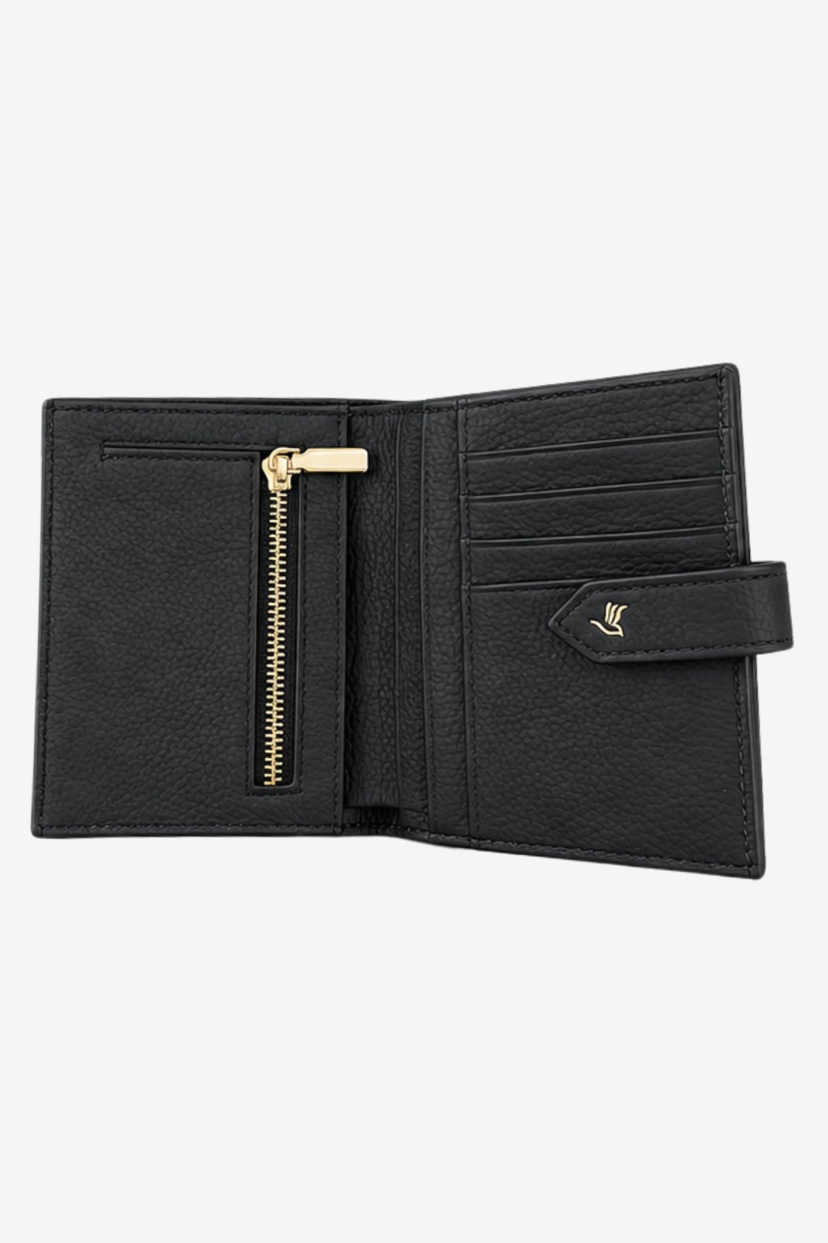 Black Textured Long Wallet -Global Republic