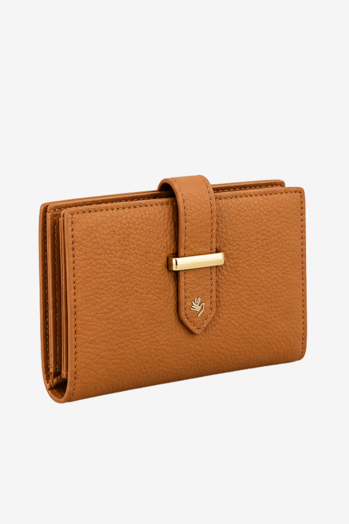 Tan Textured Long Wallet -Global Republic