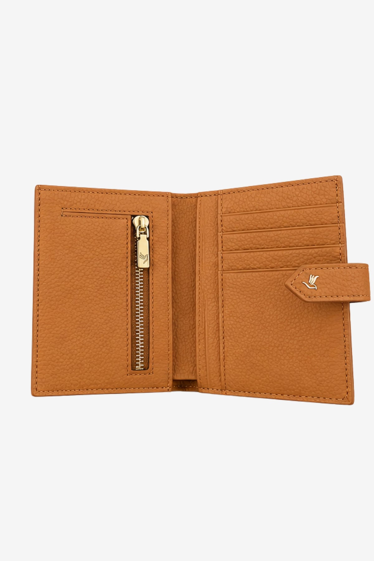 Tan Textured Long Wallet -Global Republic