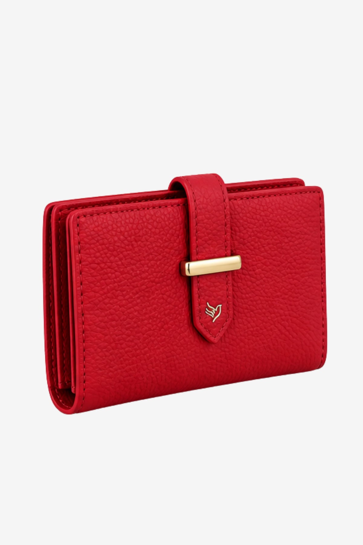 Red Textured Long Wallet-Global Republic