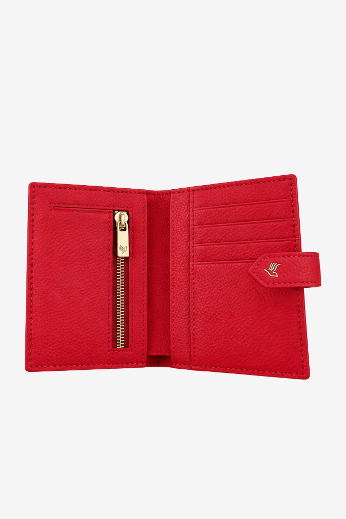 Red Textured Long Wallet-Global Republic
