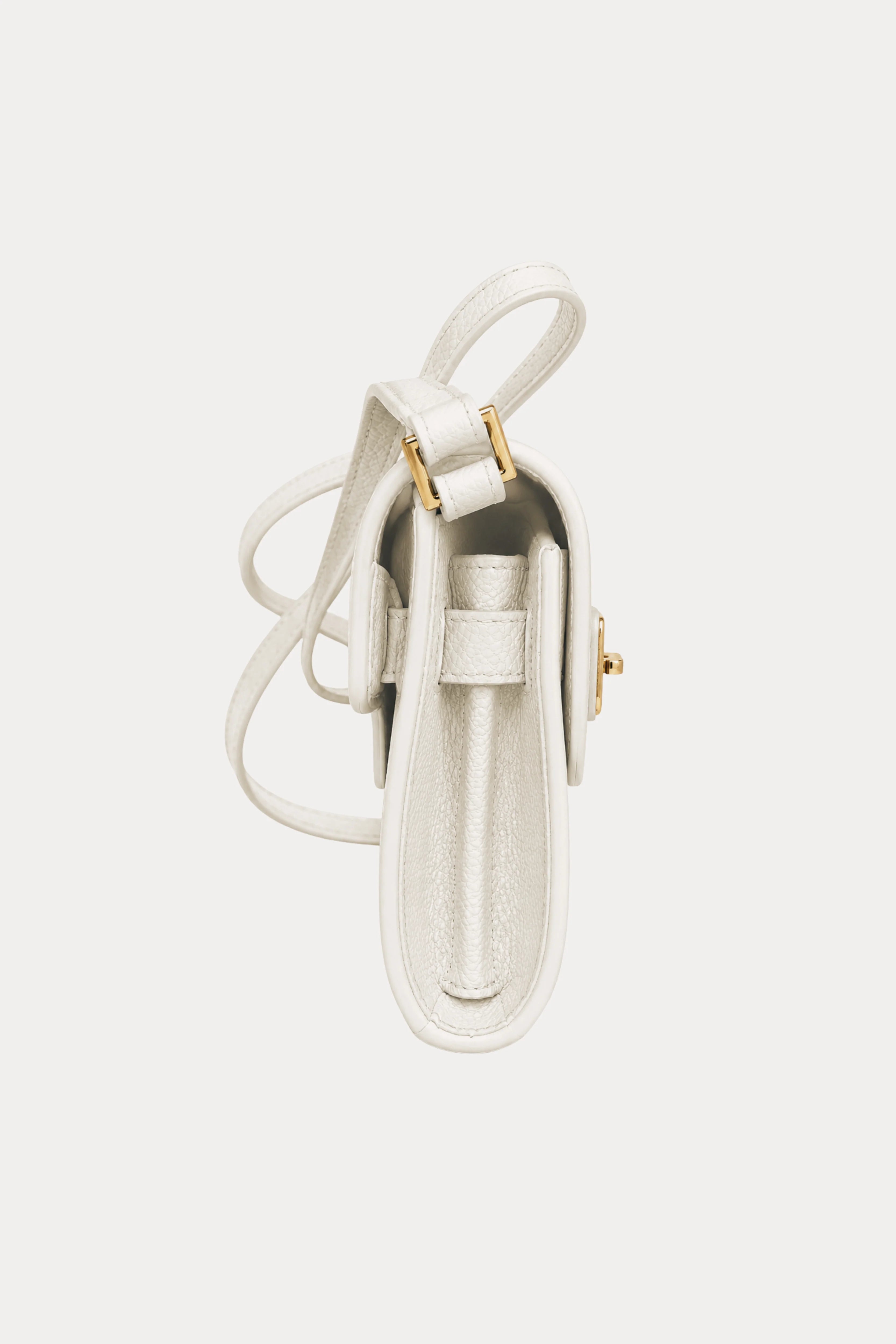Cream Leather Wallet Sling Bag-Global Republic