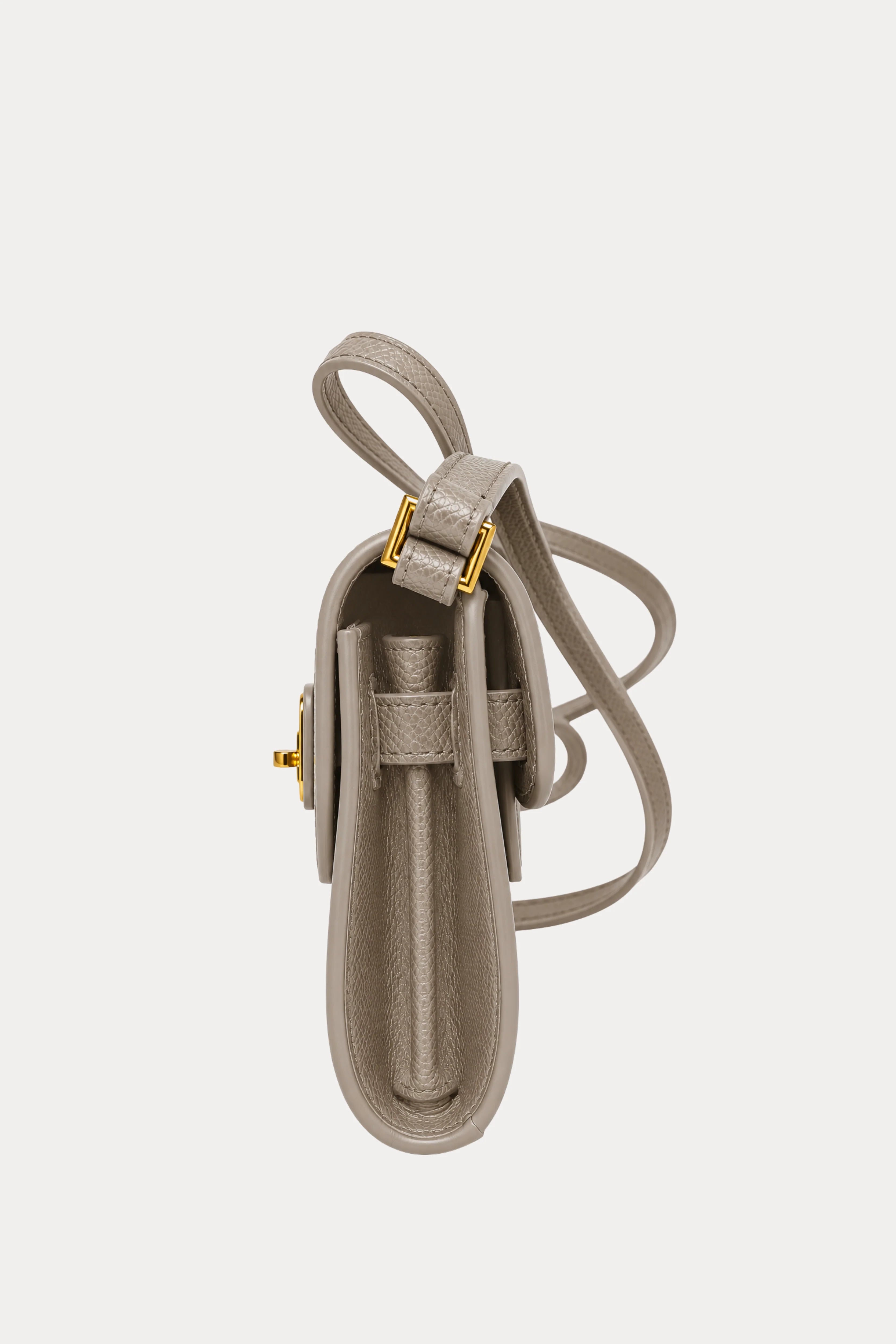 Grey Leather Wallet Sling Bag-Global Republic