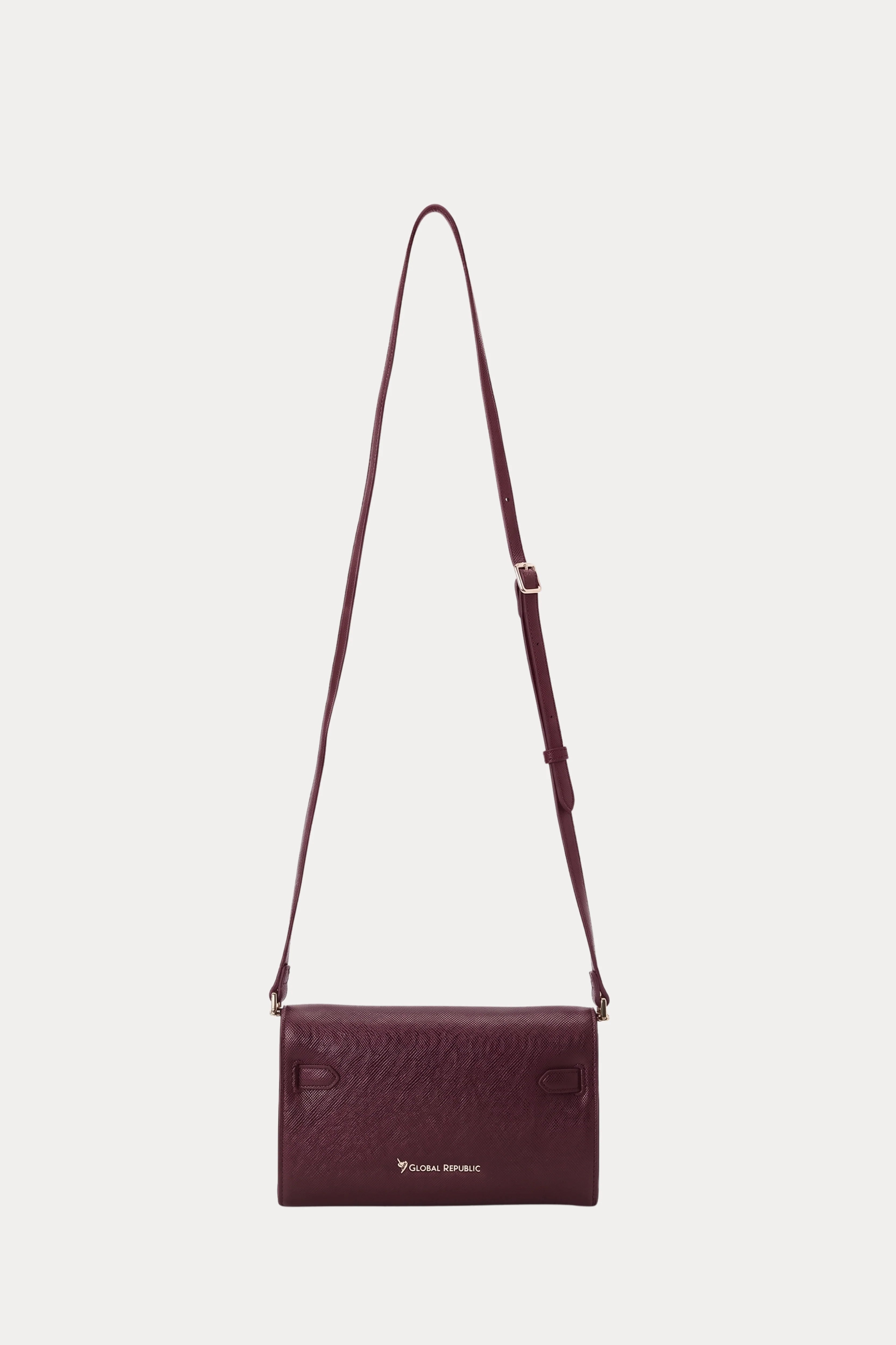 Wine Leather Wallet Sling Bag-Global Republic