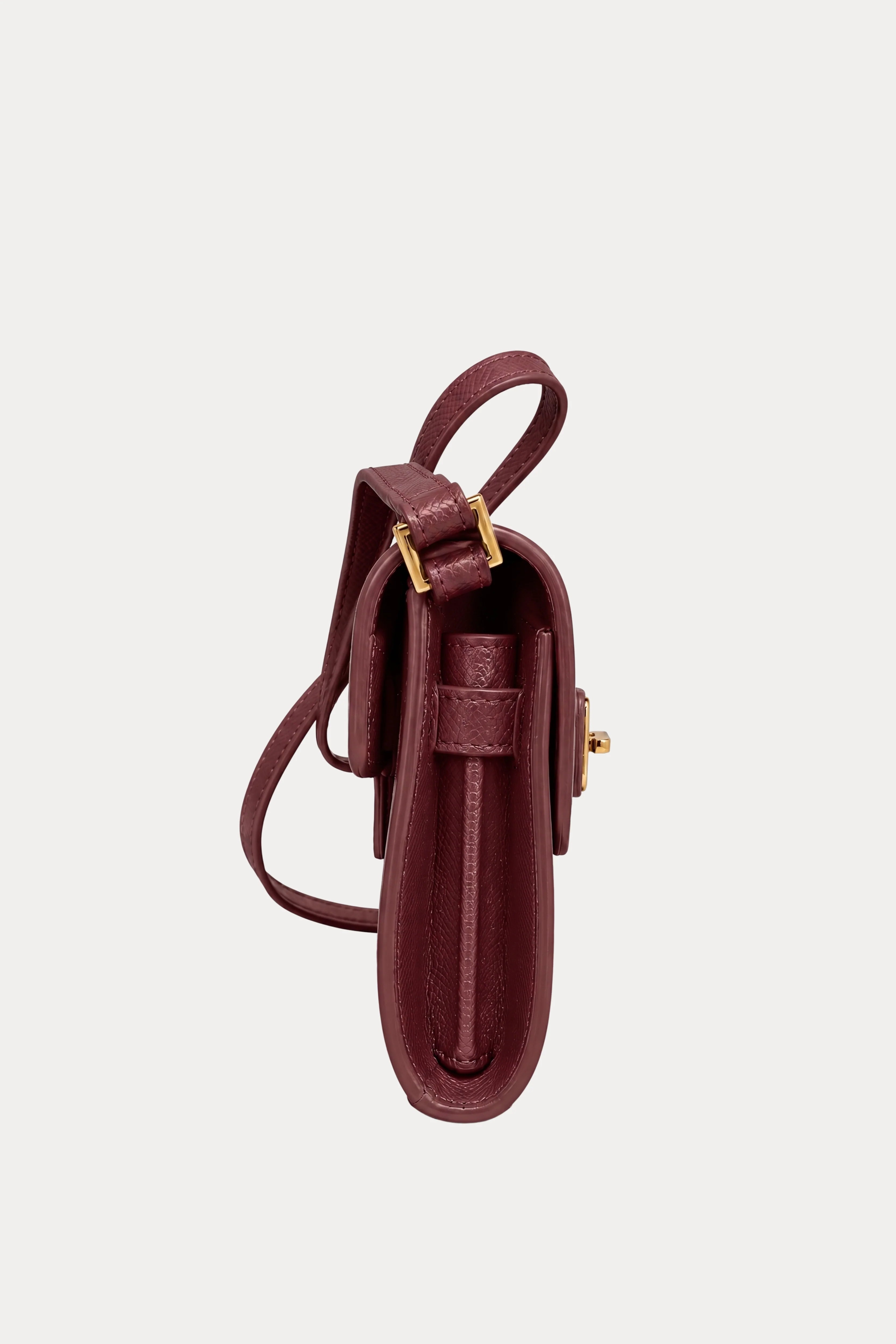 Wine Leather Wallet Sling Bag-Global Republic