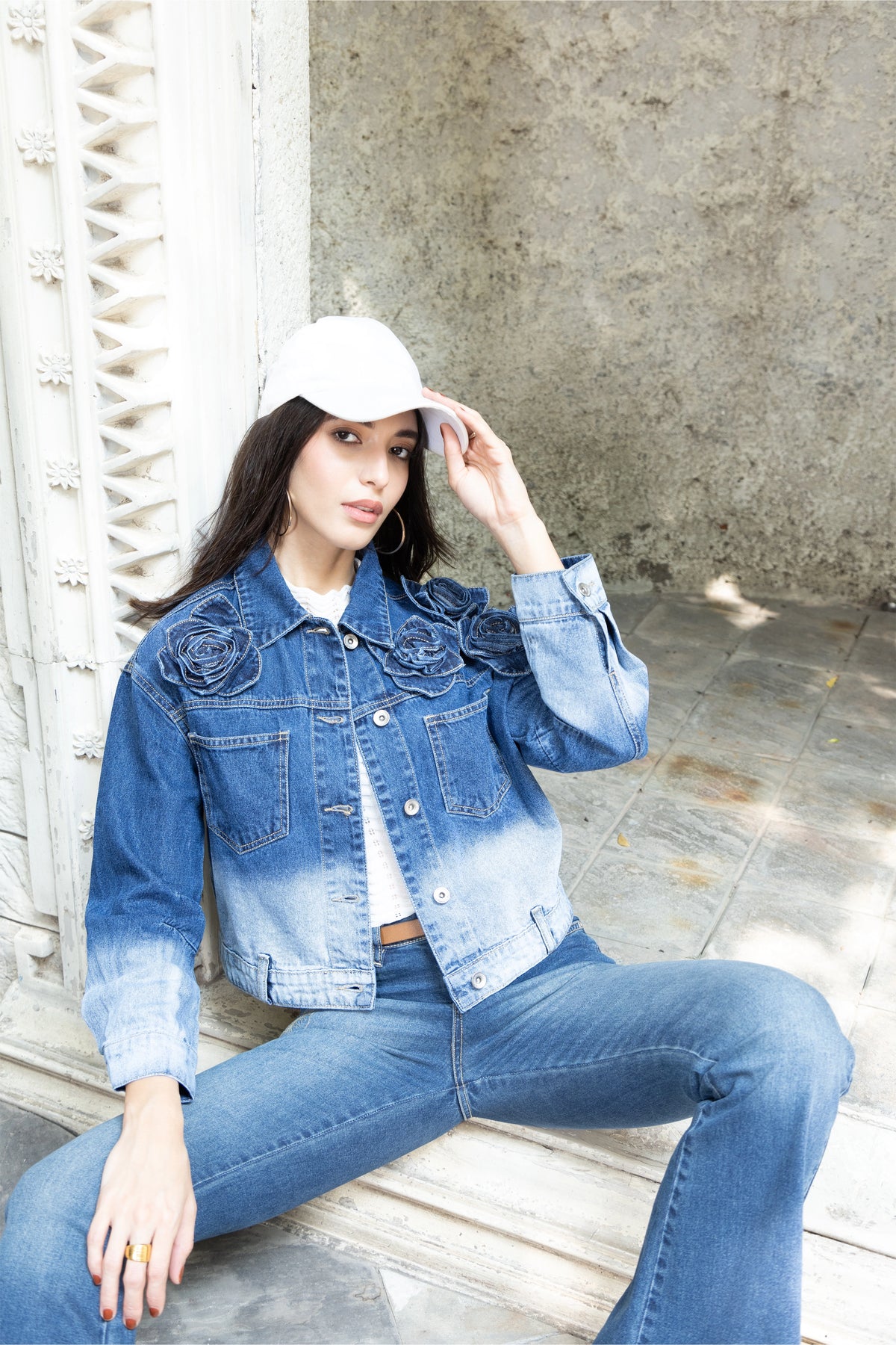 Floral Denim Jacket